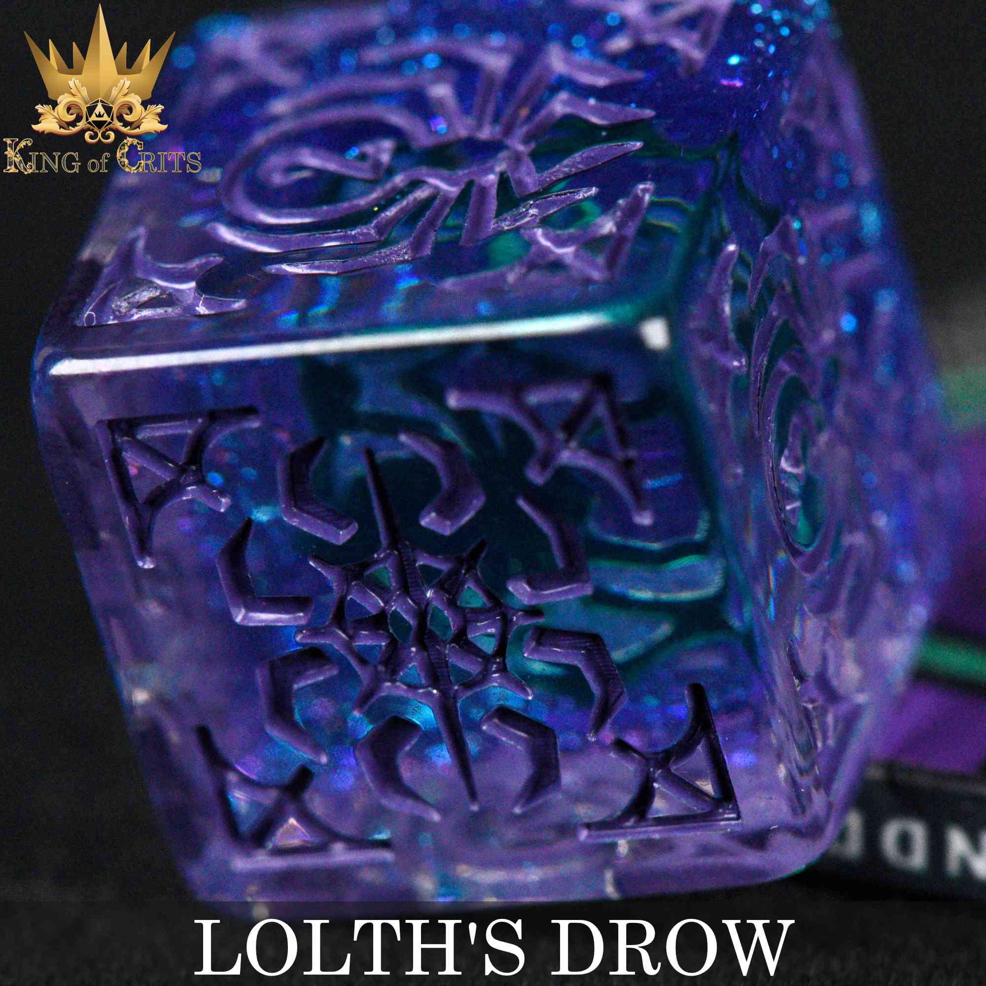 Lolth's Drow 11 Dice Set by DNDDICE.COM