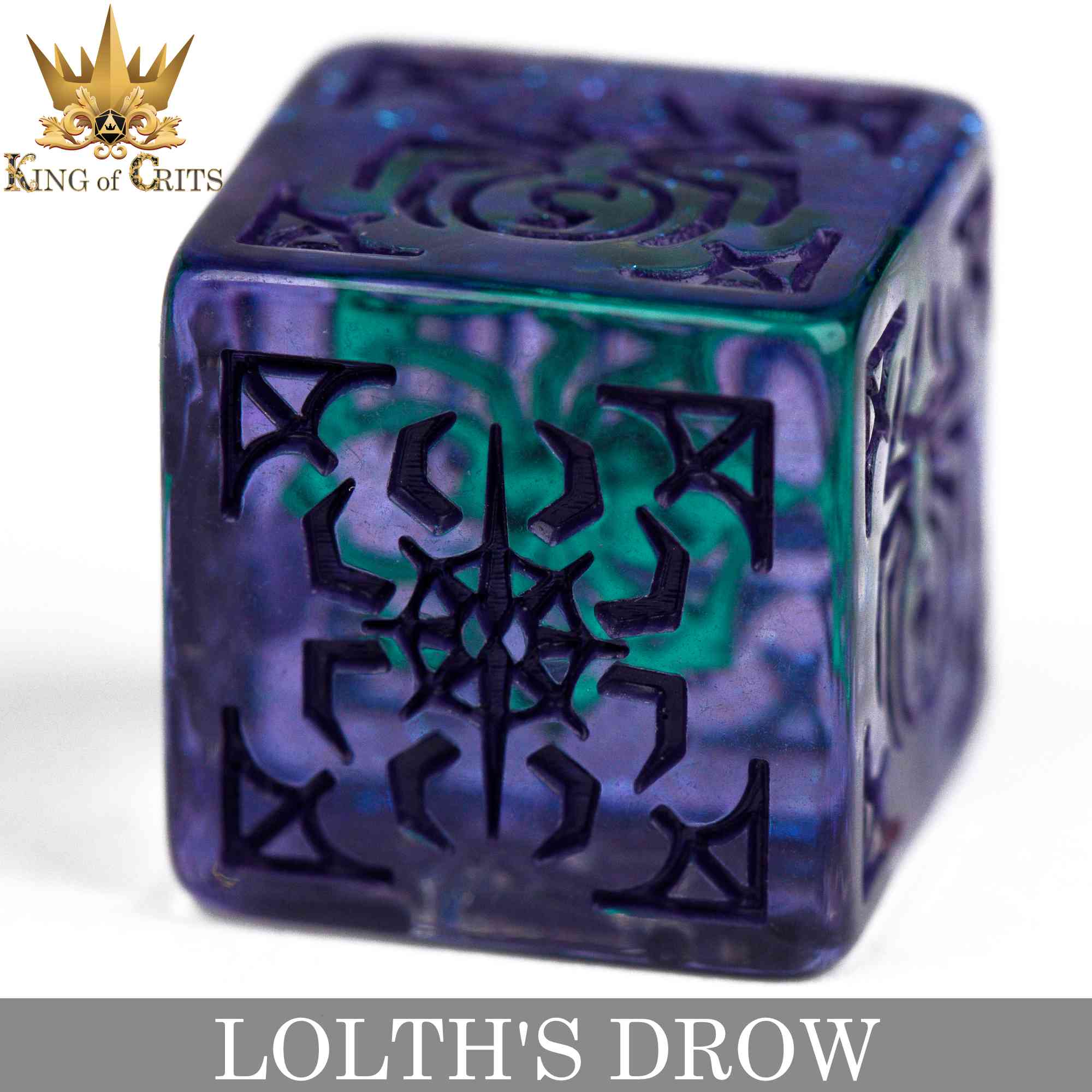 Lolth's Drow 11 Dice Set by DNDDICE.COM