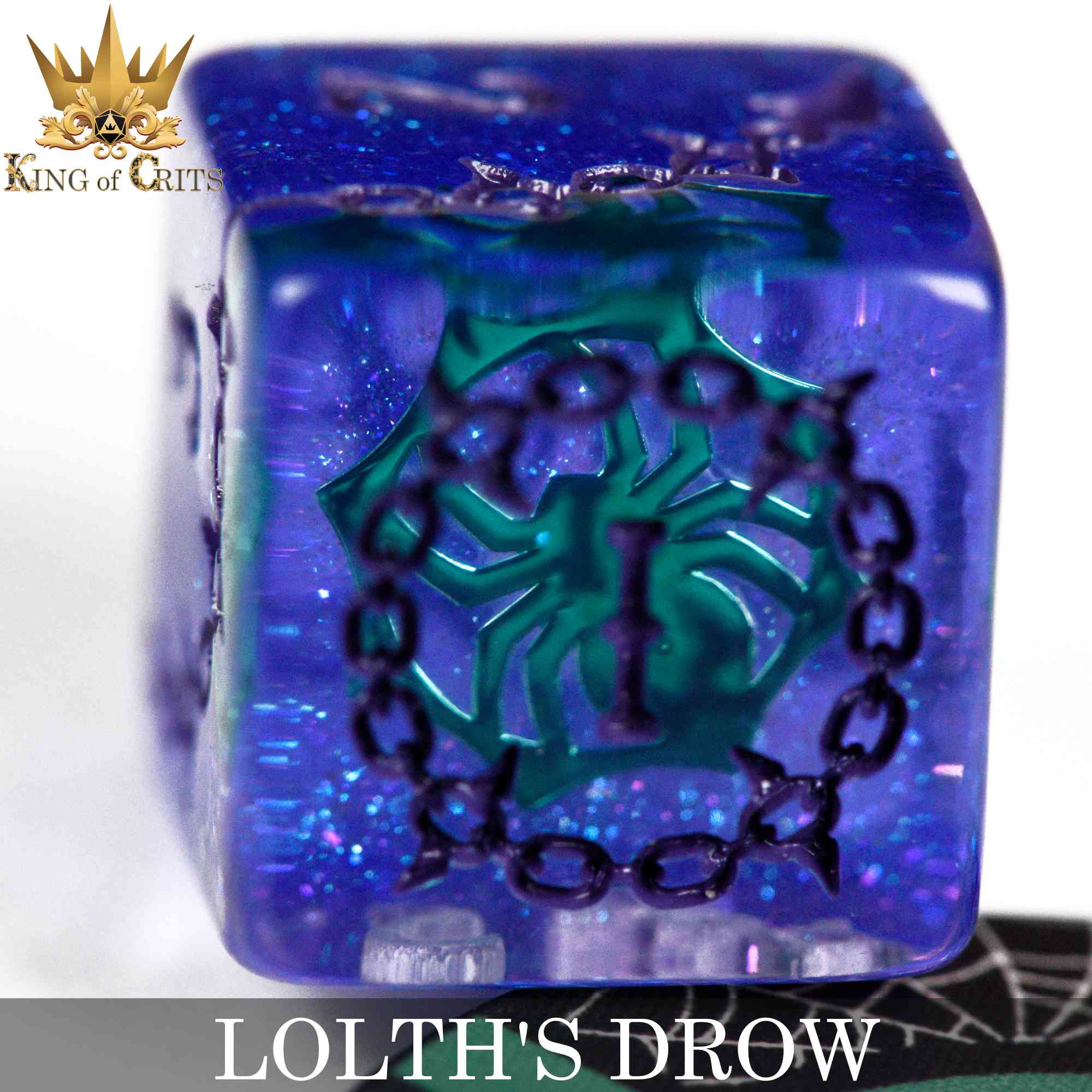 Lolth's Drow 11 Dice Set by DNDDICE.COM