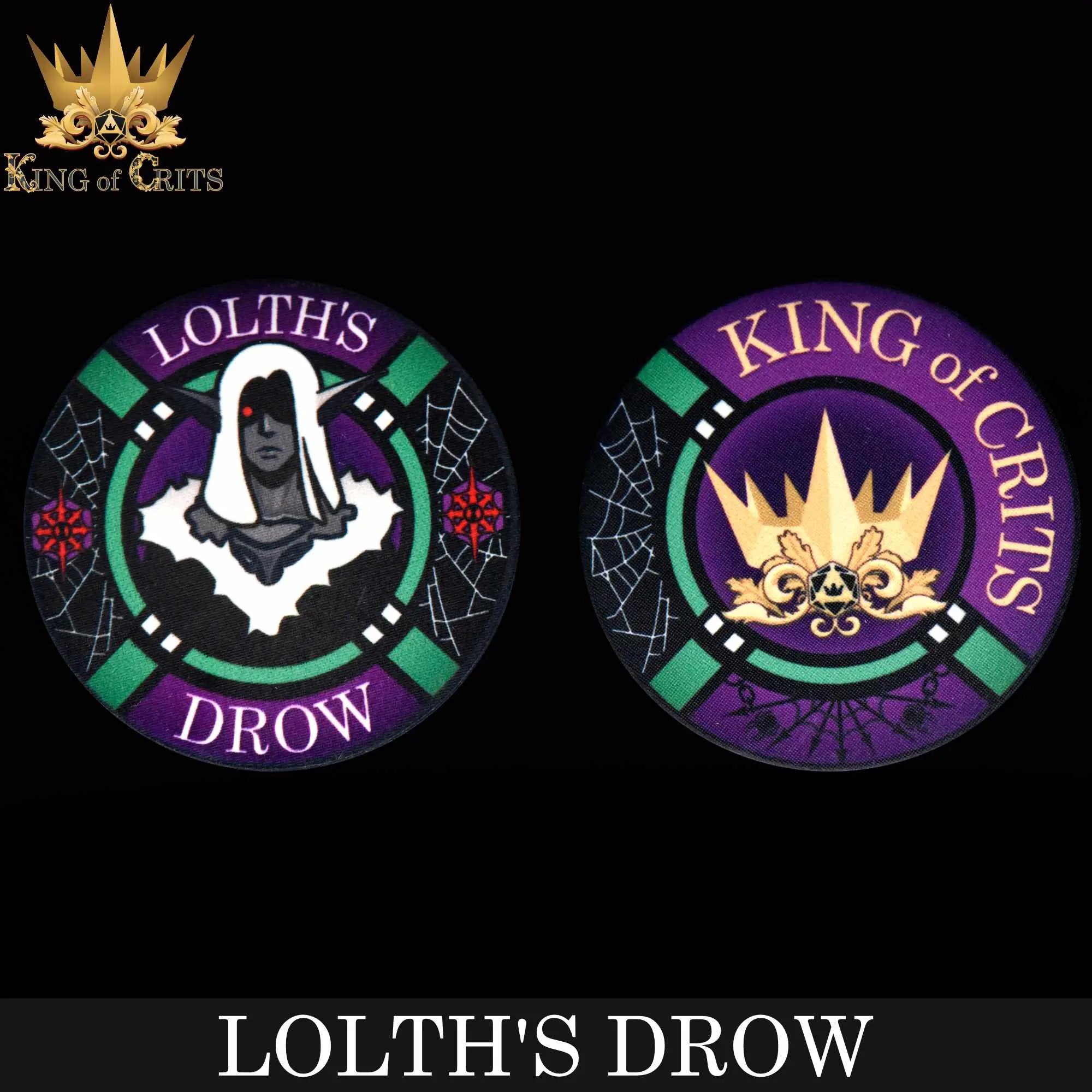 Lolth's Drow 11 Dice Set by DNDDICE.COM