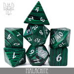 Malachite Dice Set (Gift Box) by DNDDICE.COM