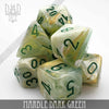 Marble Dark Green Dice Set by DNDDICE.COM