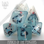 March of the Penguins Dice Set by DNDDICE.COM