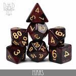 Mars Galaxy 7 or 11 Dice Set by DNDDICE.COM
