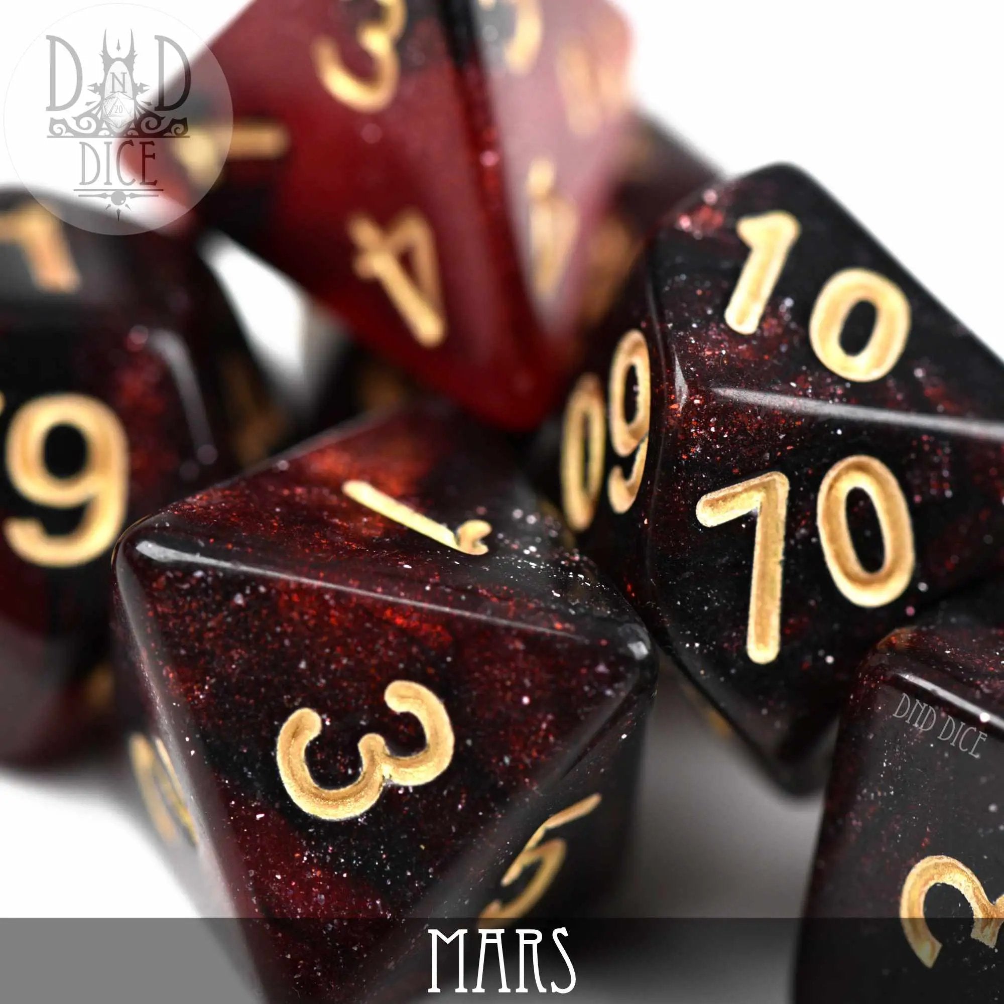 Mars Galaxy 7 or 11 Dice Set by DNDDICE.COM
