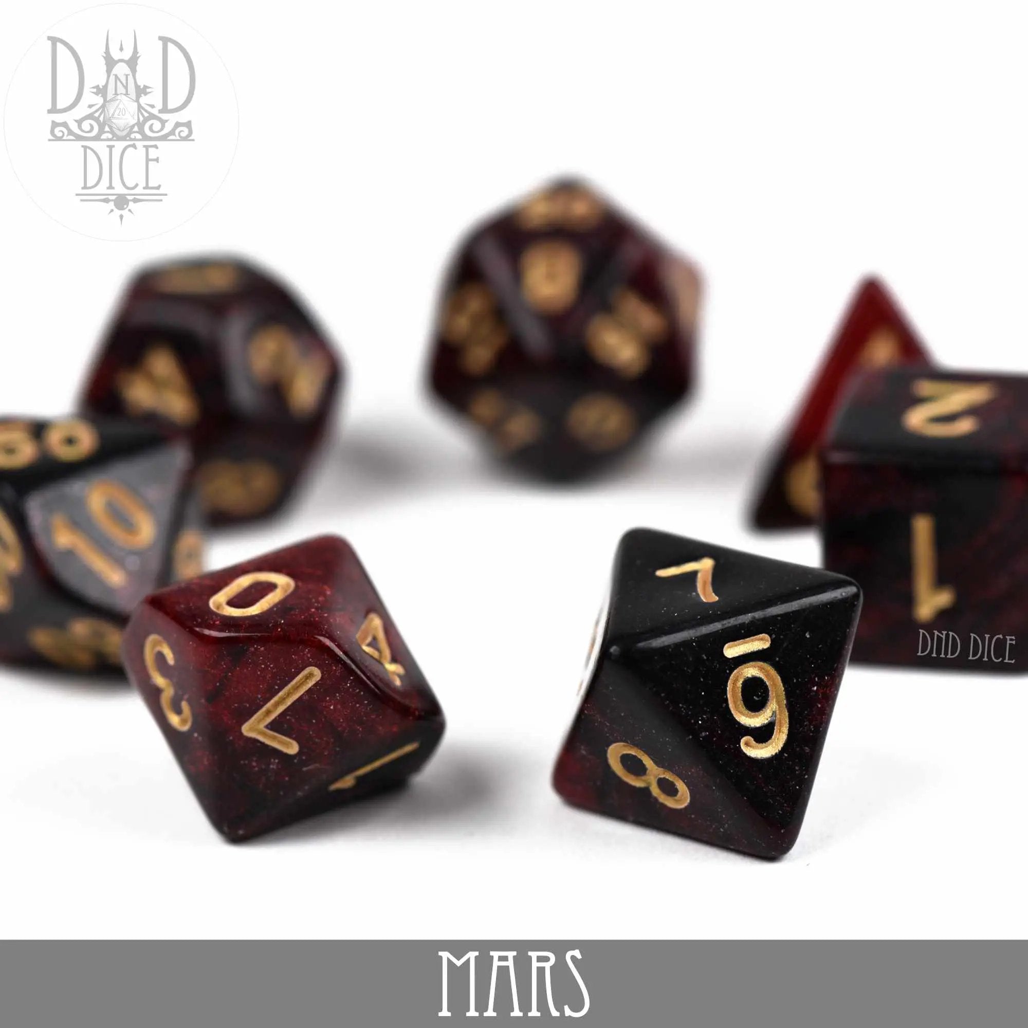 Mars Galaxy 7 or 11 Dice Set by DNDDICE.COM