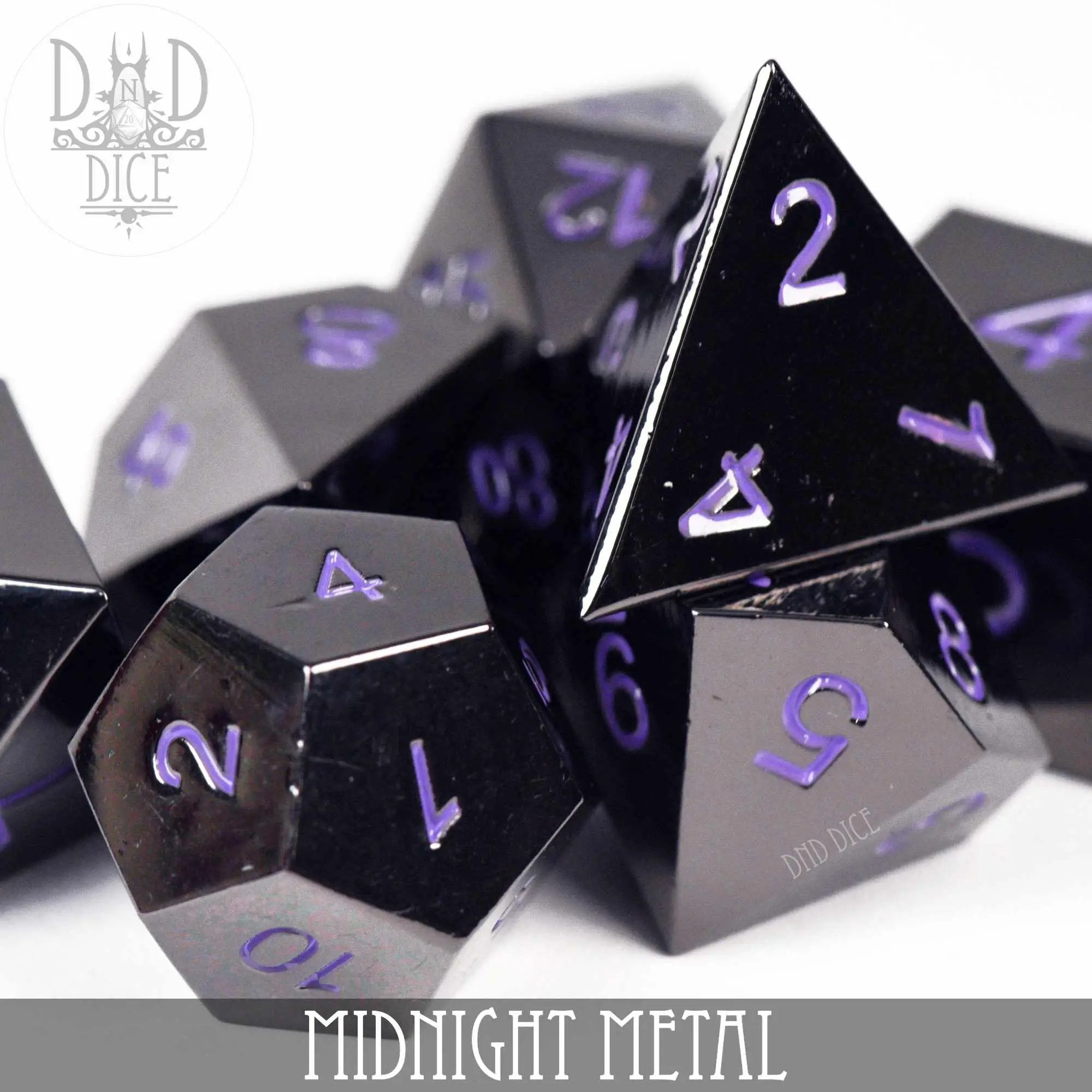 Midnight Metal Dice Set by DNDDICE.COM