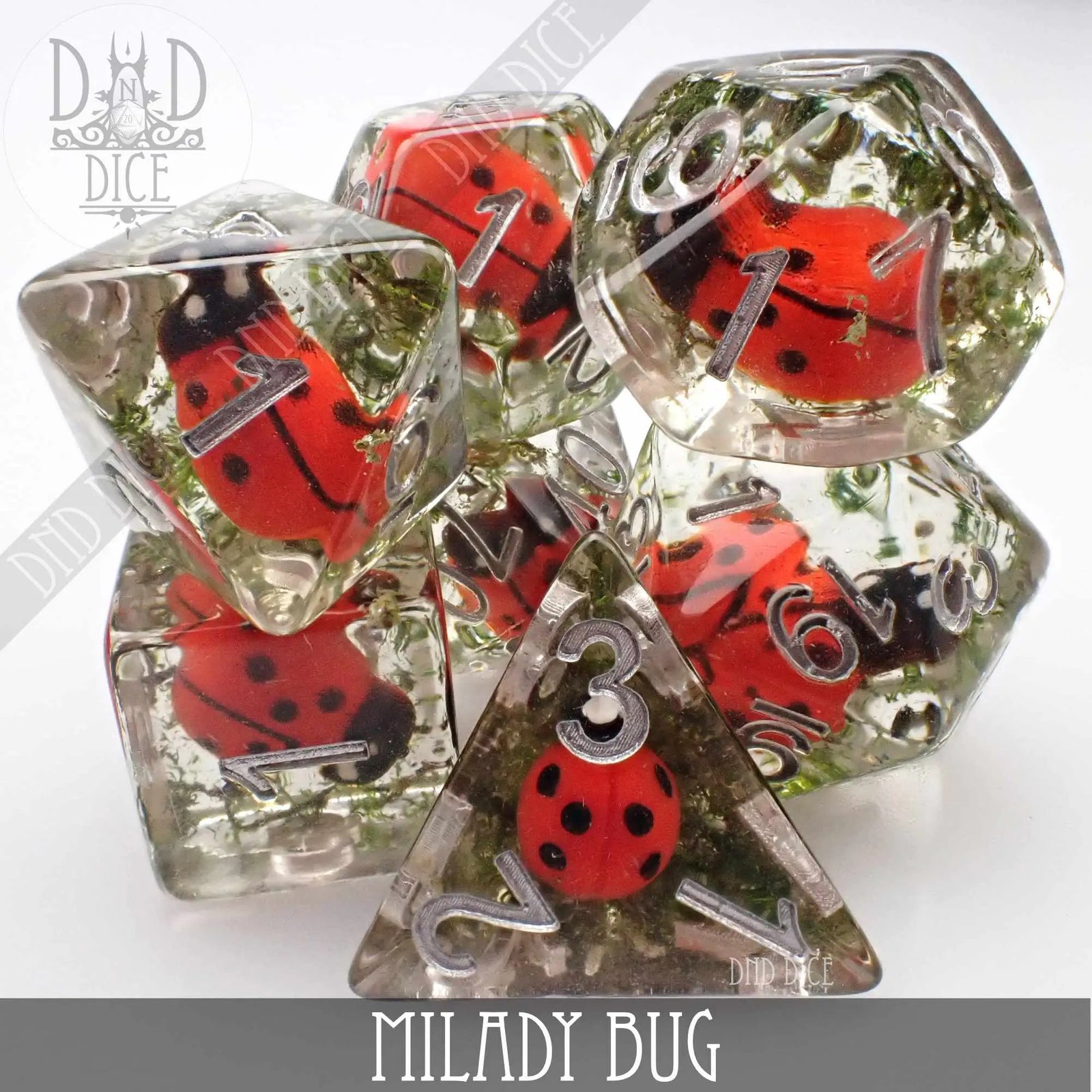 Milady Bug Dice Set by DNDDICE.COM