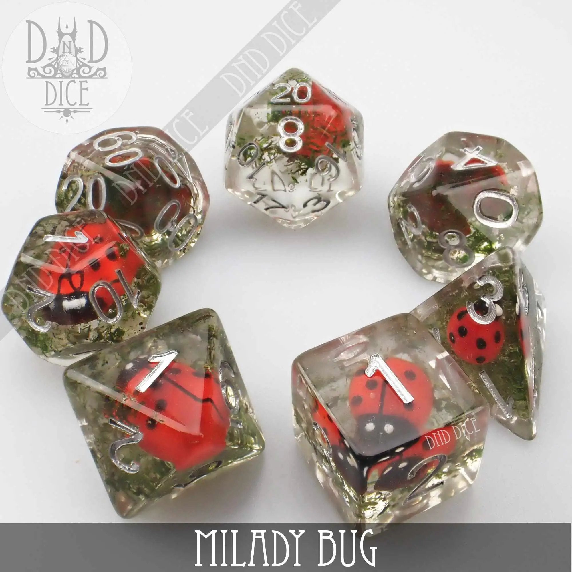 Milady Bug Dice Set by DNDDICE.COM
