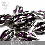 Mind Cage Purple - Metal Dice Set (Gift Box) by DNDDICE.COM