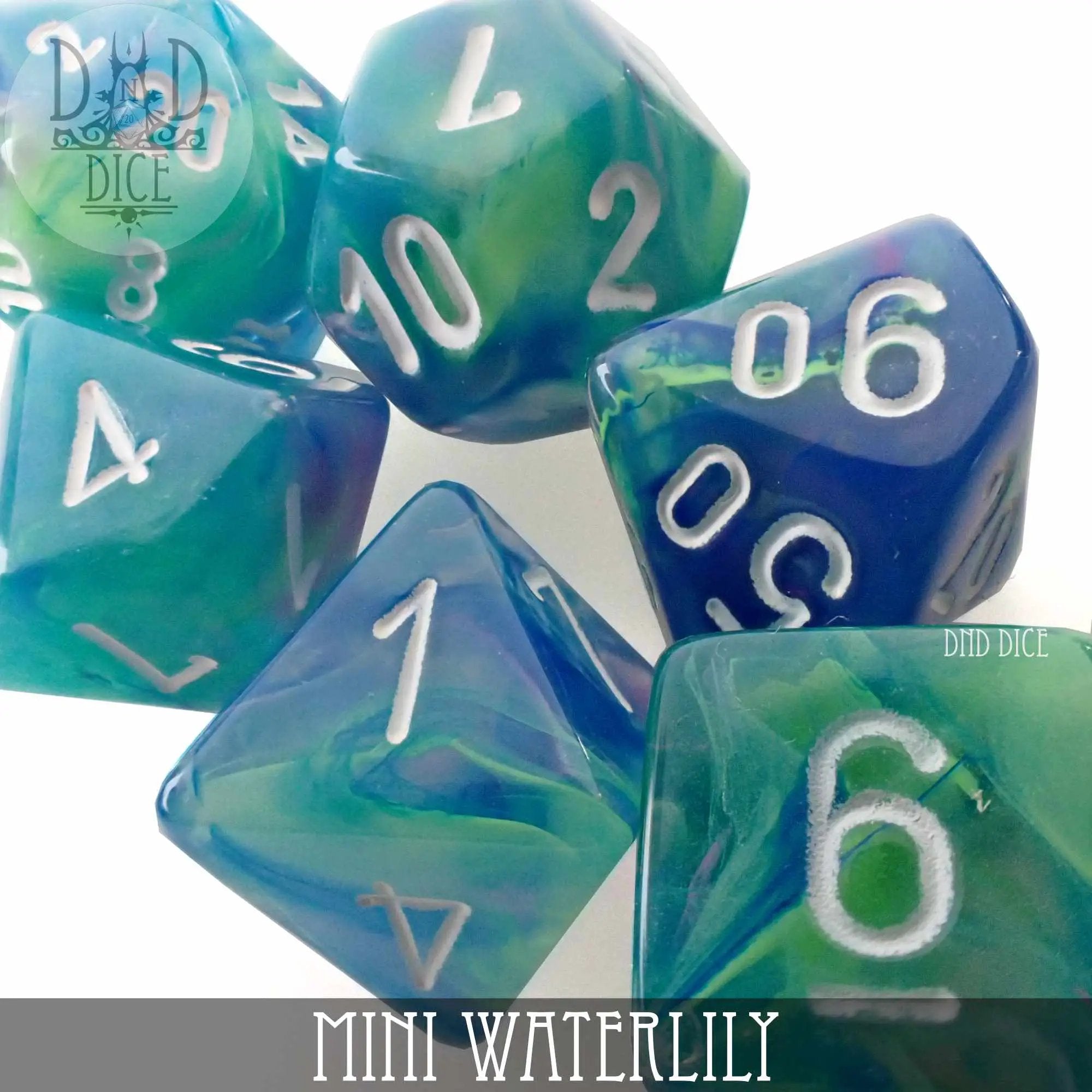 Mini Waterlily Dice Set (10mm) by DNDDICE.COM