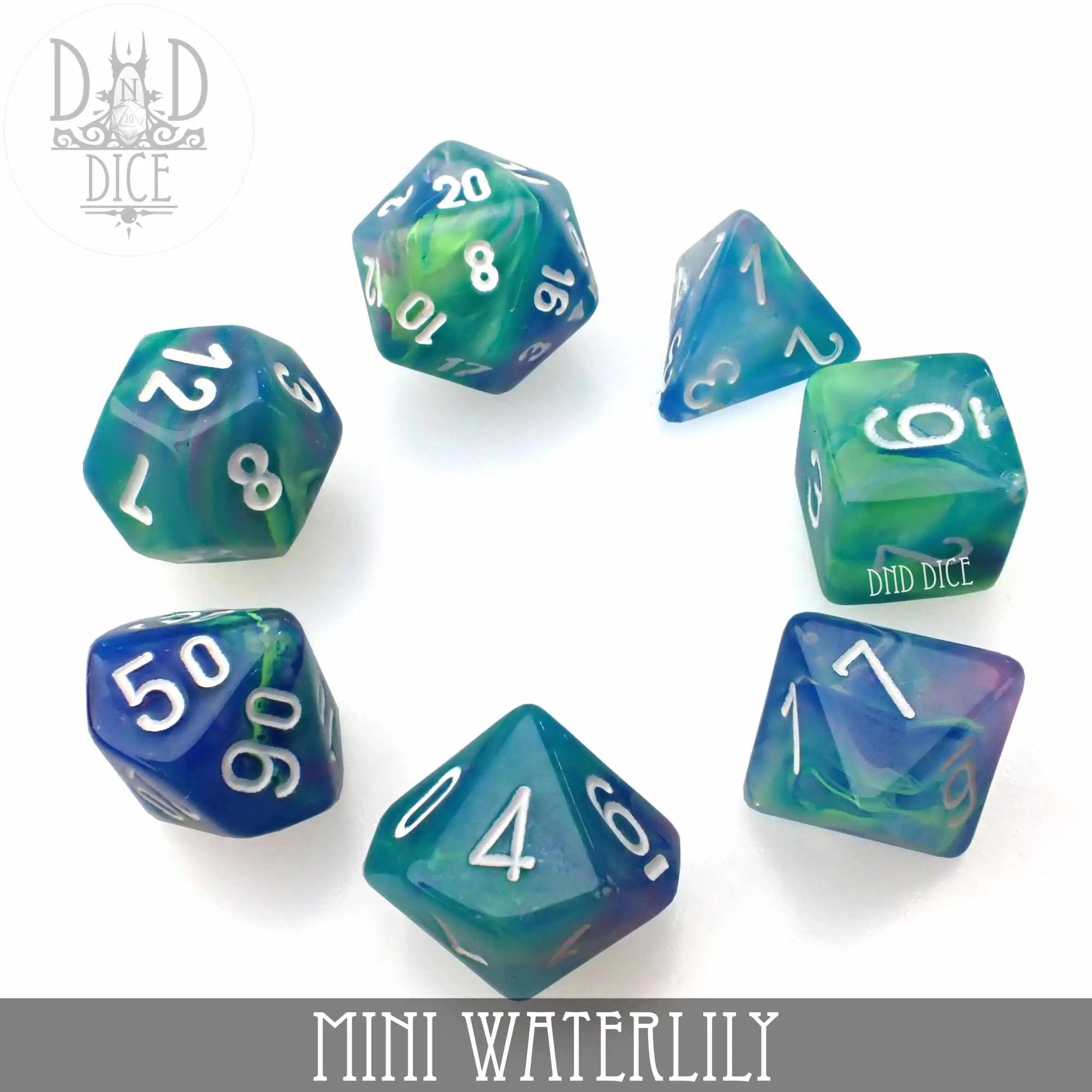 Mini Waterlily Dice Set (10mm) by DNDDICE.COM