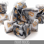 Moon Rocks 7 or 11 Dice Set by DNDDICE.COM