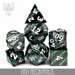 Neo Necropolis Metal Dice Set by DNDDICE.COM