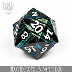 34mm D20 - Neo Necropolis (Metal) by DNDDICE.COM