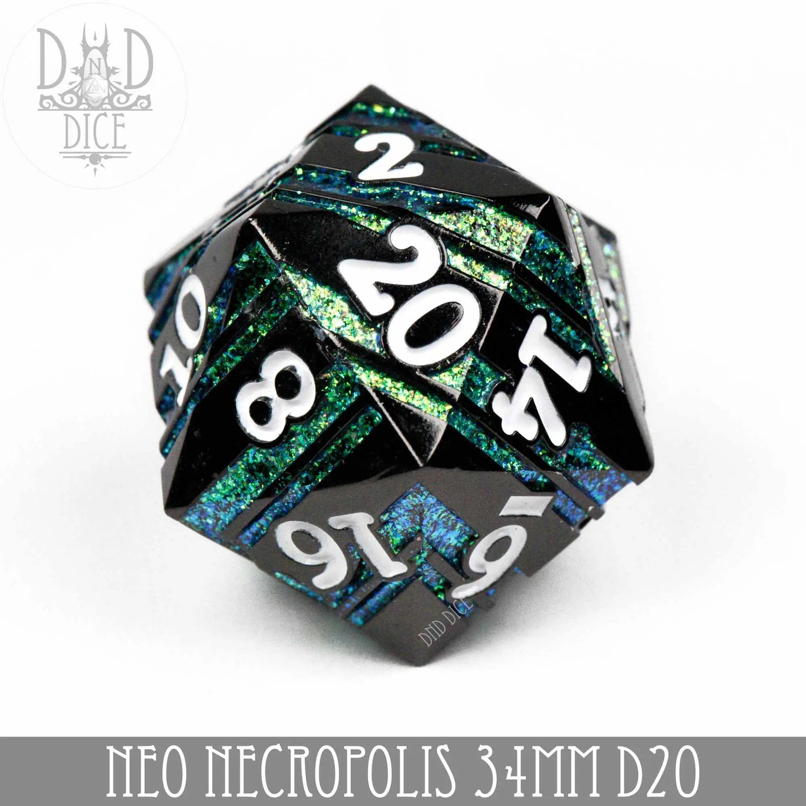 34mm D20 - Neo Necropolis (Metal) by DNDDICE.COM