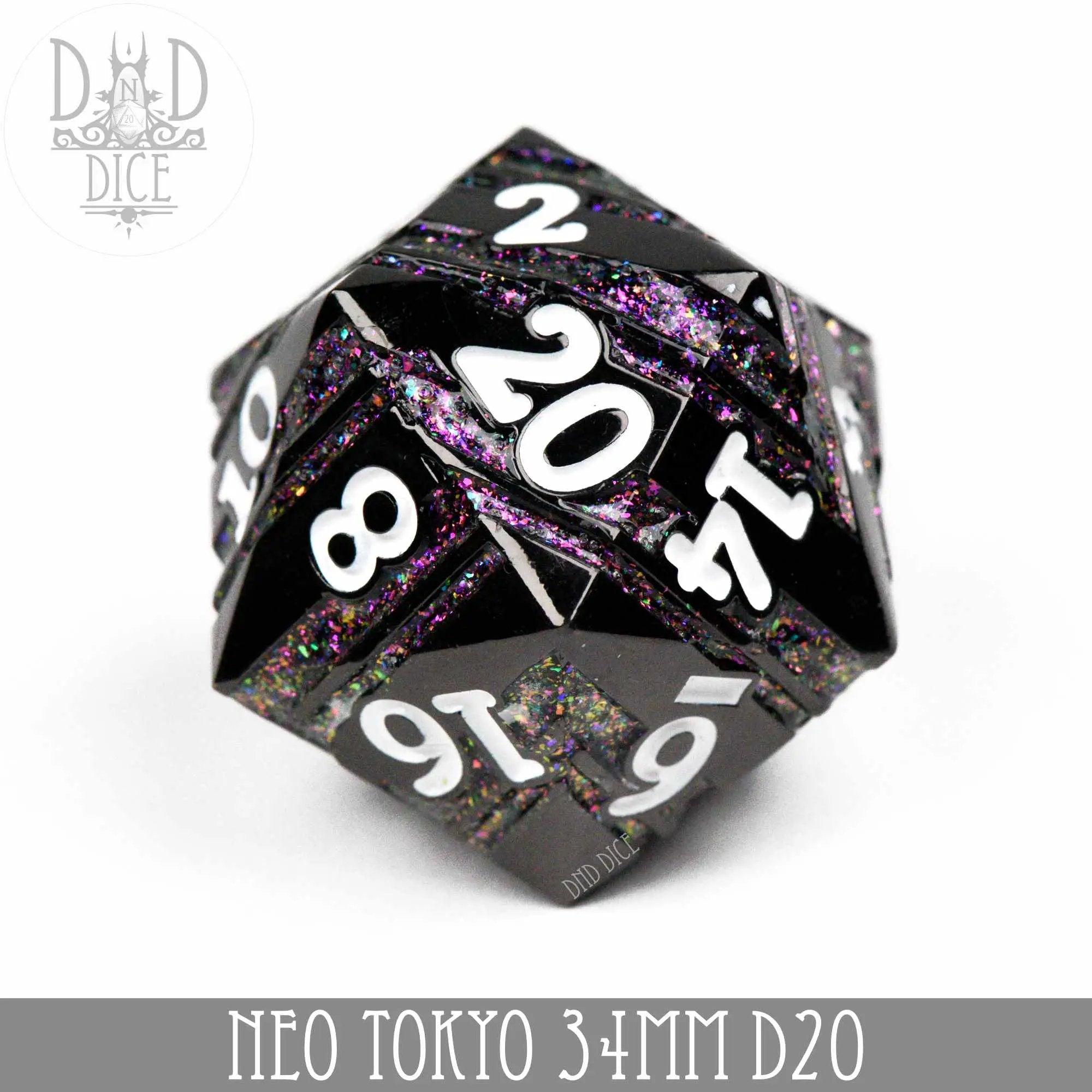 34mm D20 - Neo Tokyo (Metal) by DNDDICE.COM