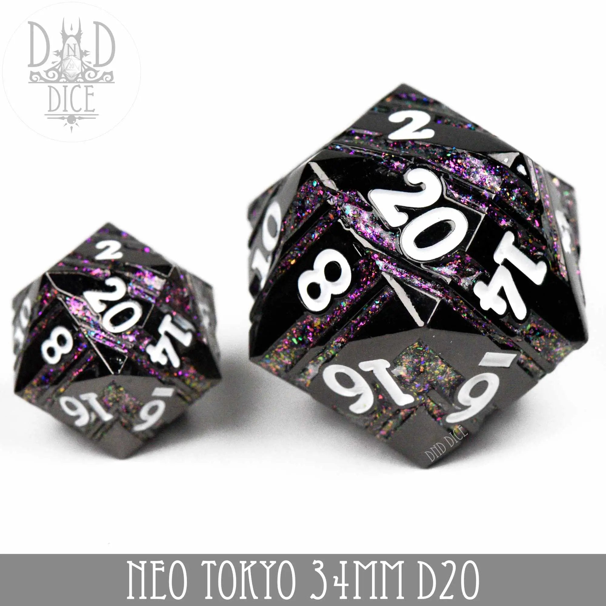 34mm D20 - Neo Tokyo (Metal) by DNDDICE.COM
