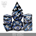 Neo Venice Metal Dice Set by DNDDICE.COM