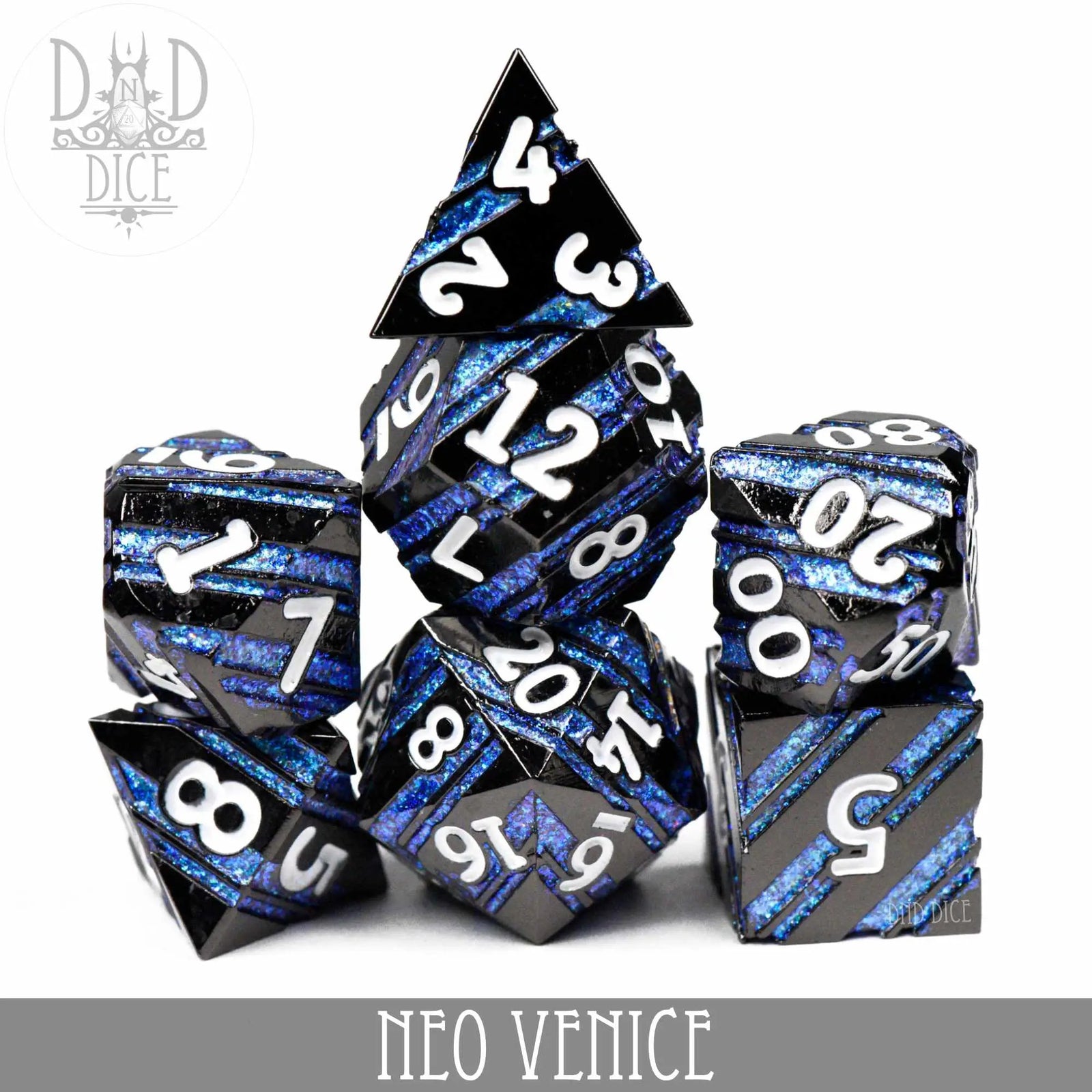 Neo Venice Metal Dice Set by DNDDICE.COM