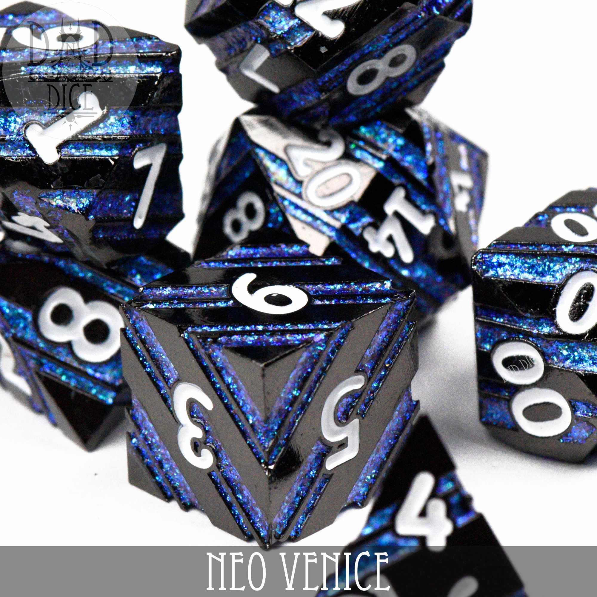 Neo Venice Metal Dice Set by DNDDICE.COM
