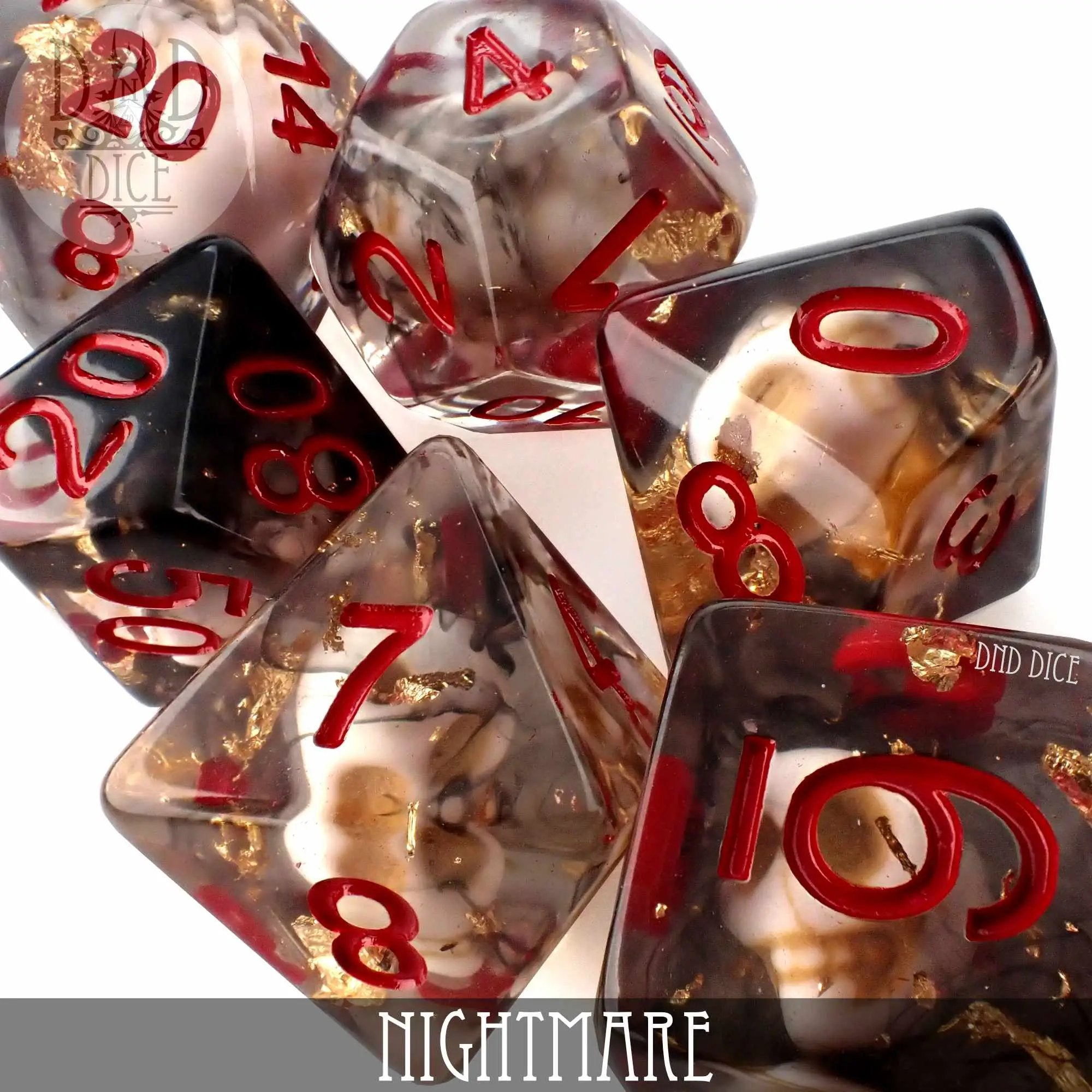 Nightmare Dice Set by DNDDICE.COM
