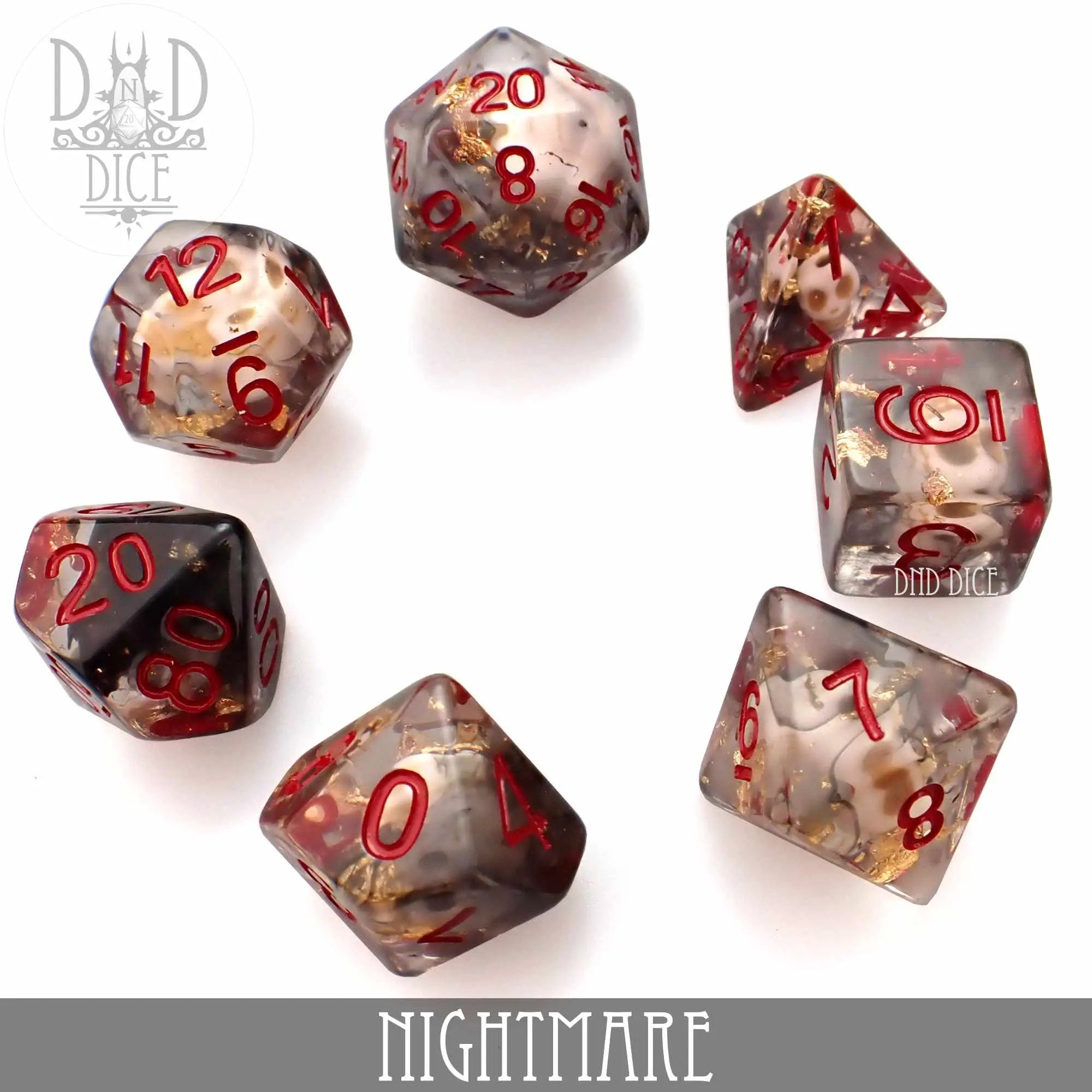 Nightmare Dice Set by DNDDICE.COM