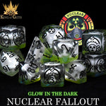 Nuclear Fallout 11 Dice Set (Glow) by DNDDICE.COM