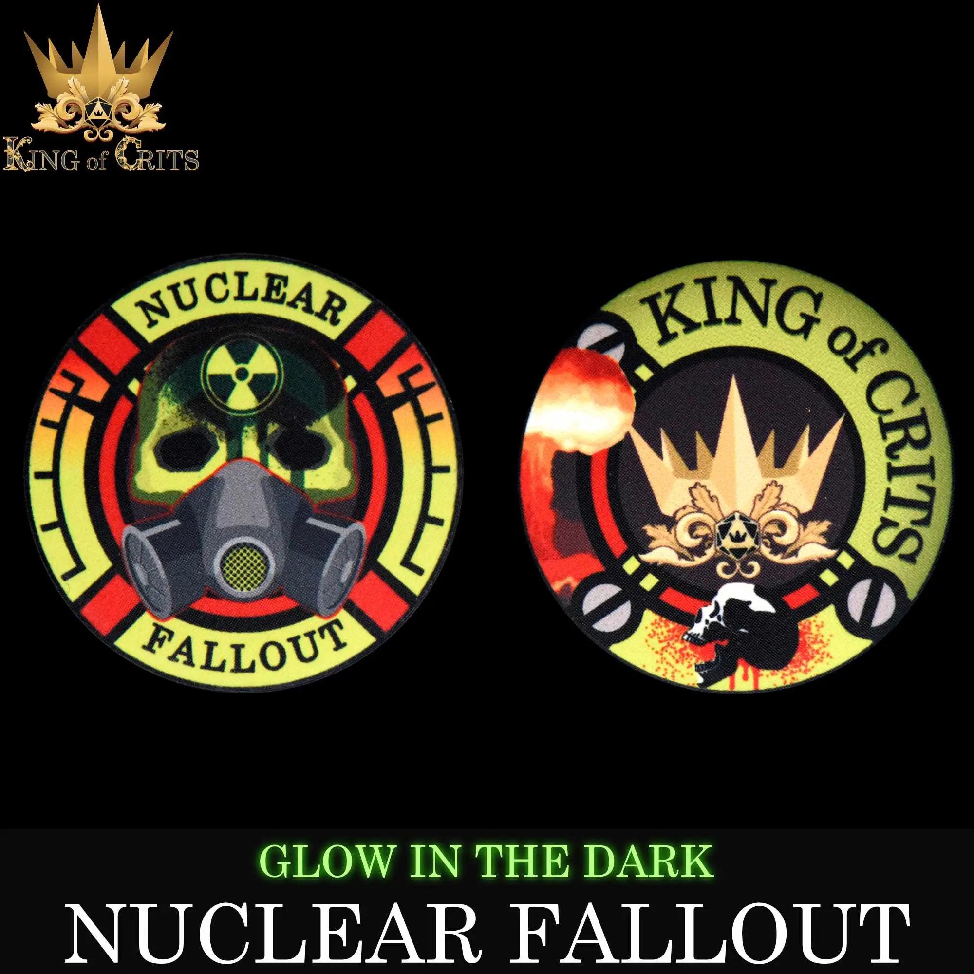 Nuclear Fallout 11 Dice Set (Glow) by DNDDICE.COM