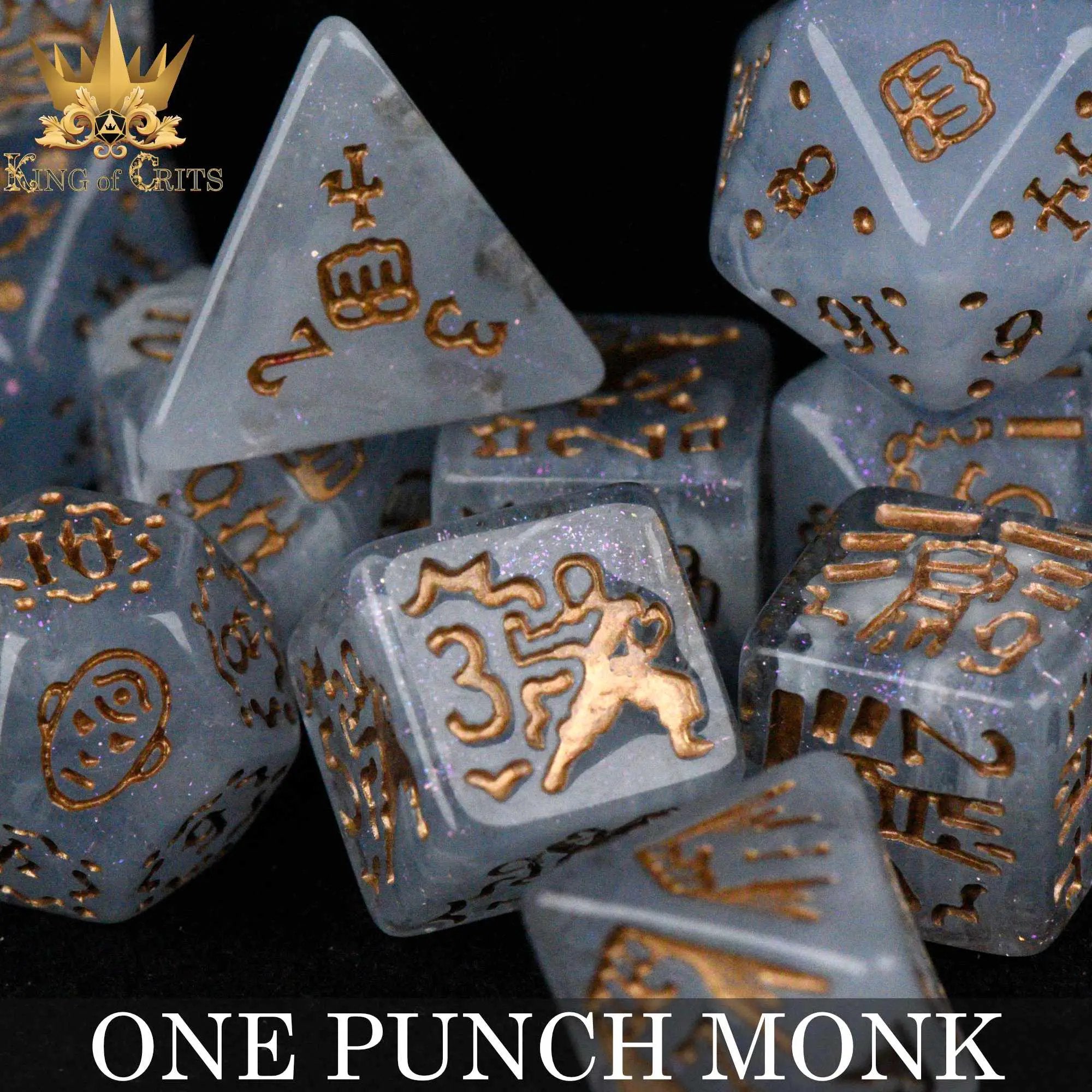 One Punch Monk 11 Dice Set by DNDDICE.COM