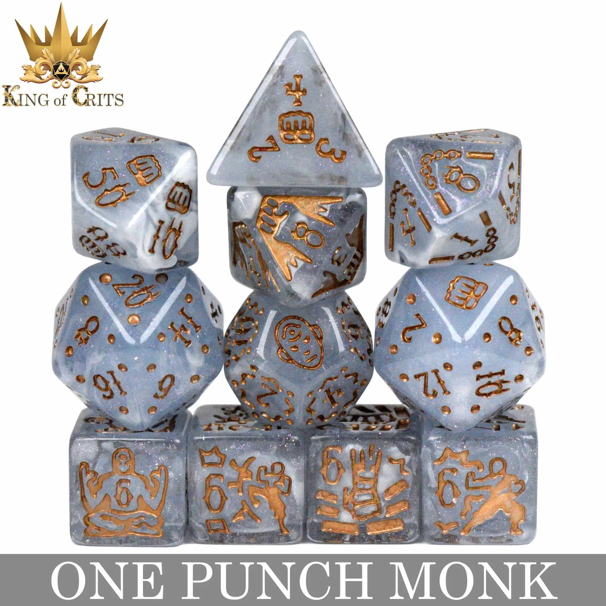 One Punch Monk 11 Dice Set by DNDDICE.COM
