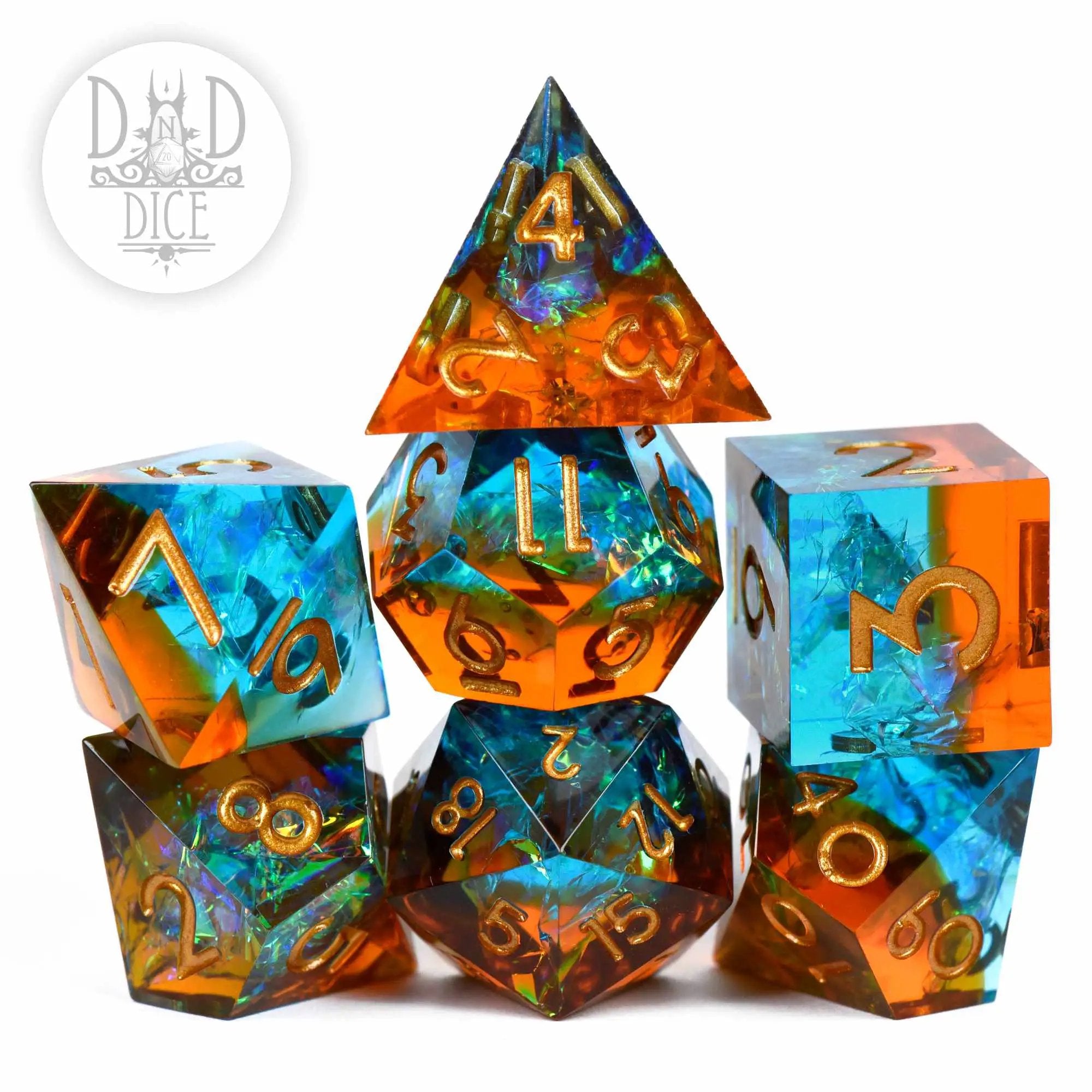 Oxidize Handmade Dice Set by DNDDICE.COM