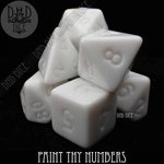 Paint Thy Numbers Dice Set by DNDDICE.COM