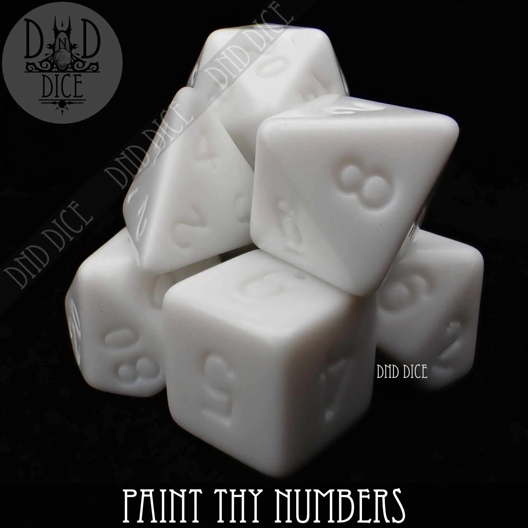 Paint Thy Numbers Dice Set by DNDDICE.COM