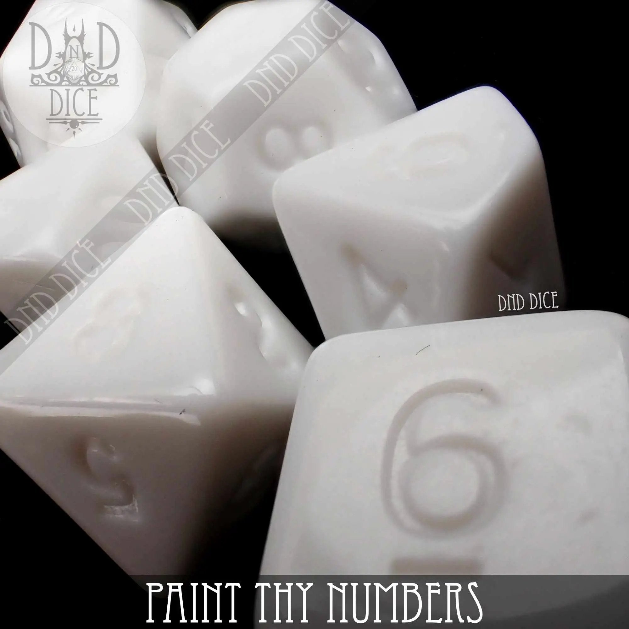 Paint Thy Numbers Dice Set by DNDDICE.COM