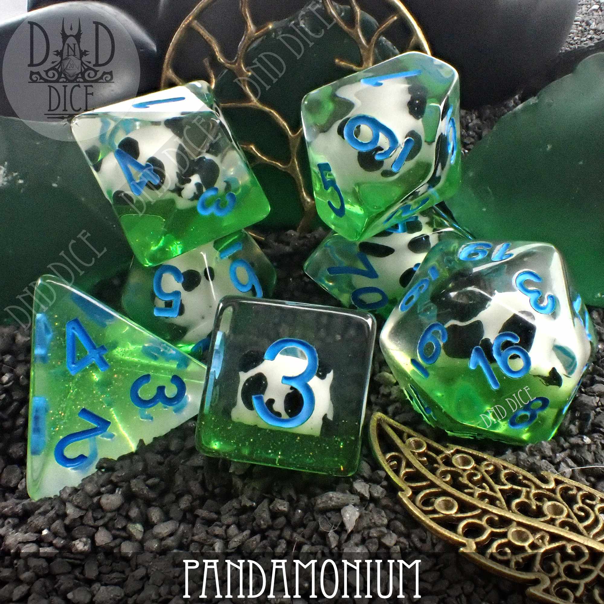 Pandamonium Dice Set by DNDDICE.COM