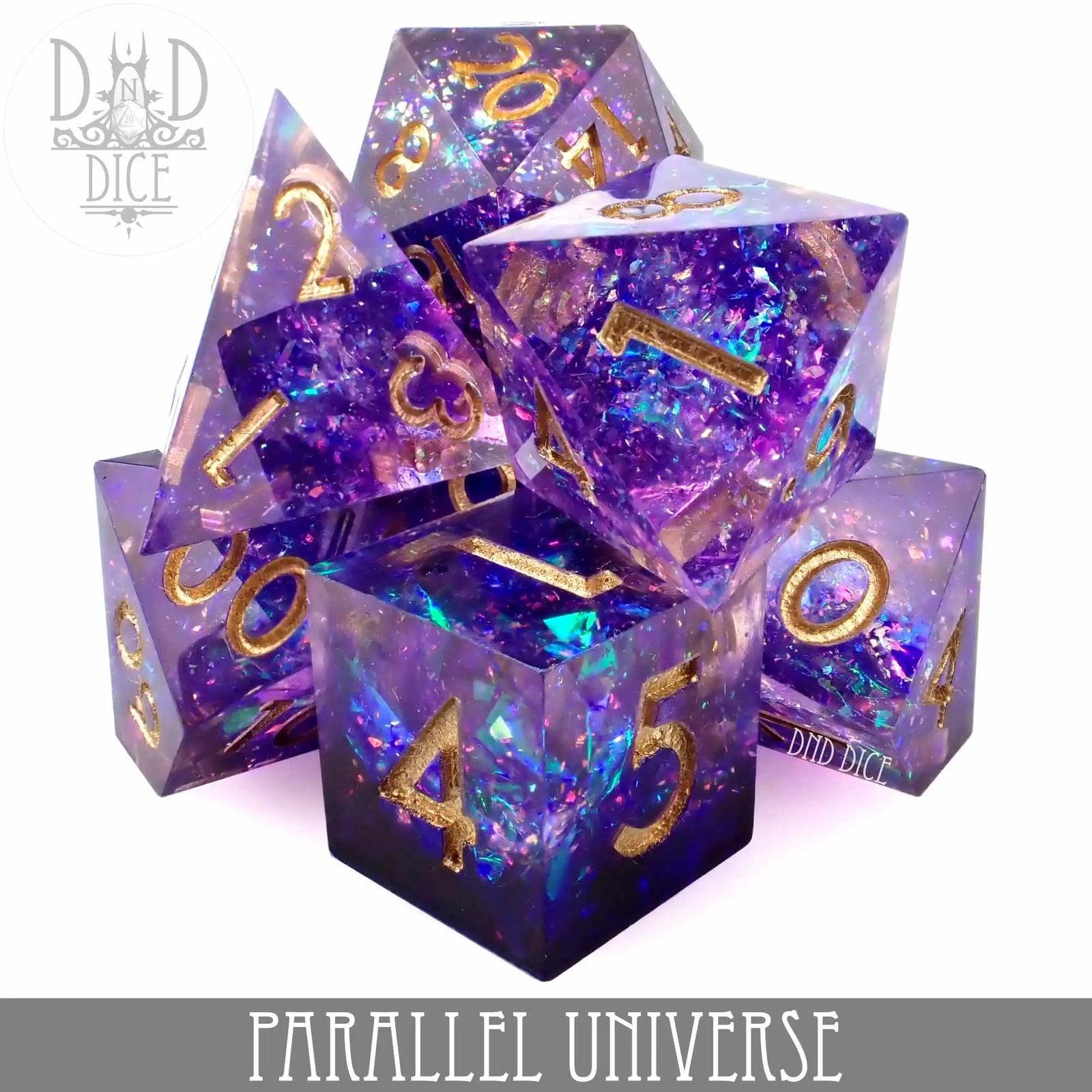 Parallel Universe Handmade Dice Set by DNDDICE.COM