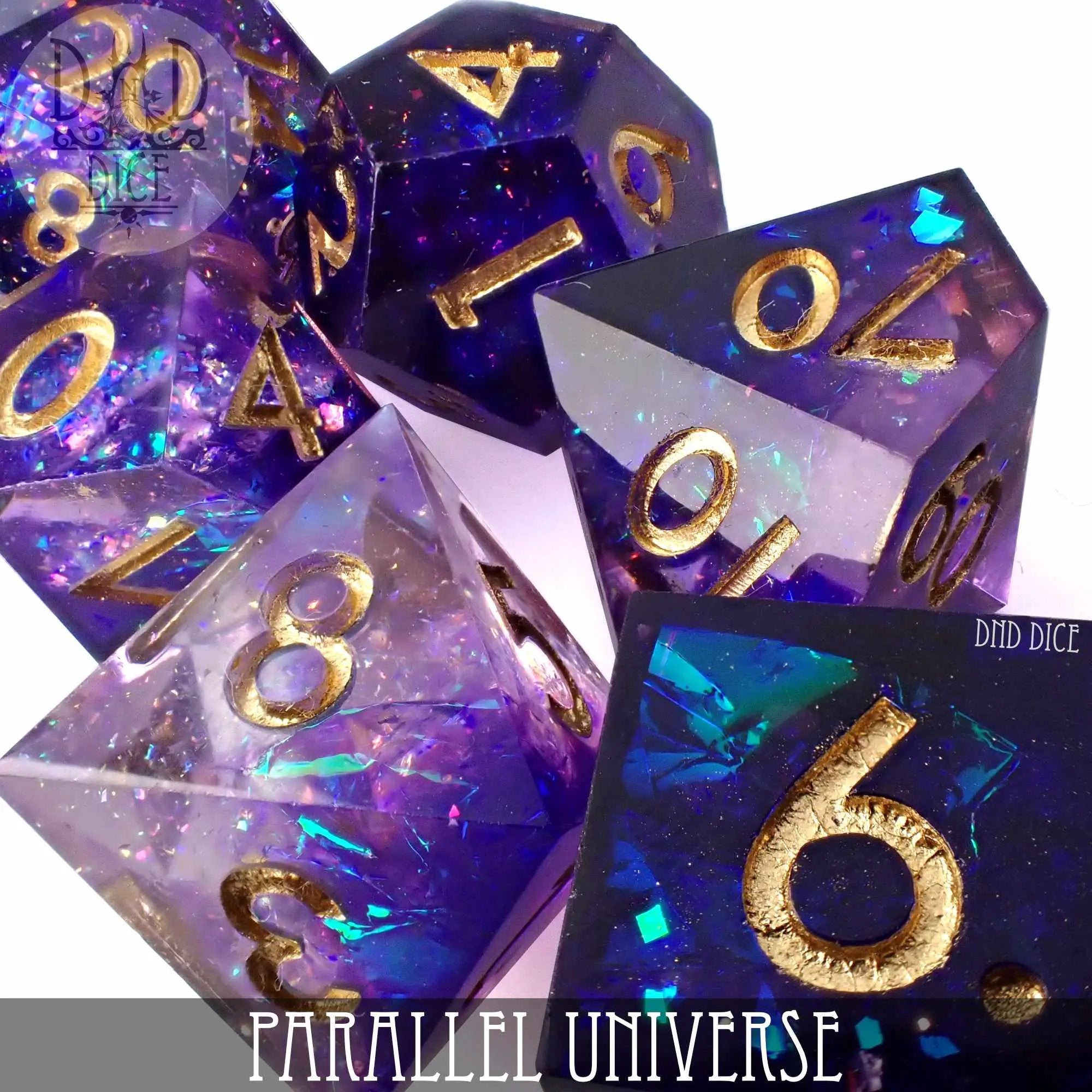 Parallel Universe Handmade Dice Set by DNDDICE.COM