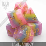 Pastel Rainbow Dice Set by DNDDICE.COM