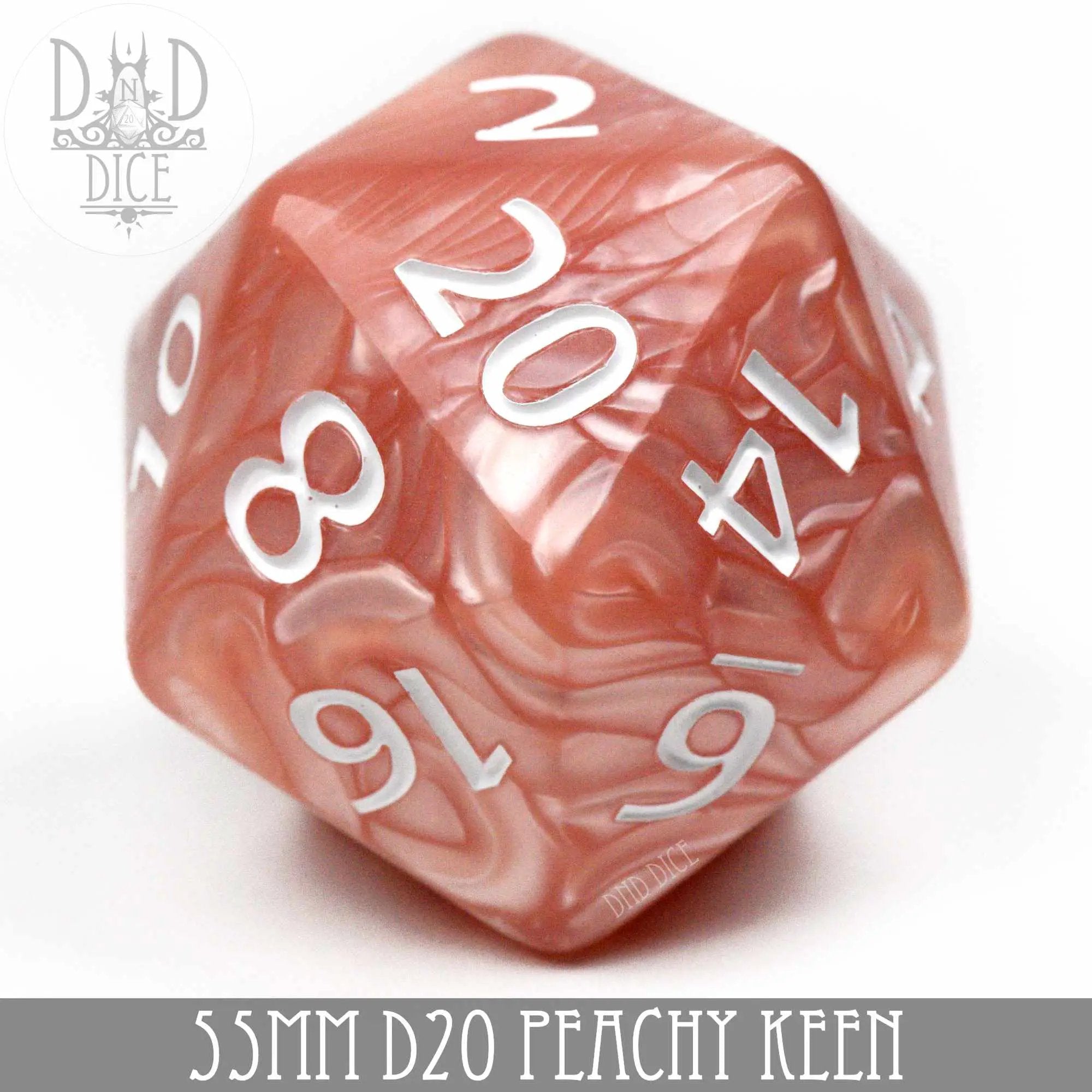 55mm D20 - Peachy Keen by DNDDICE.COM