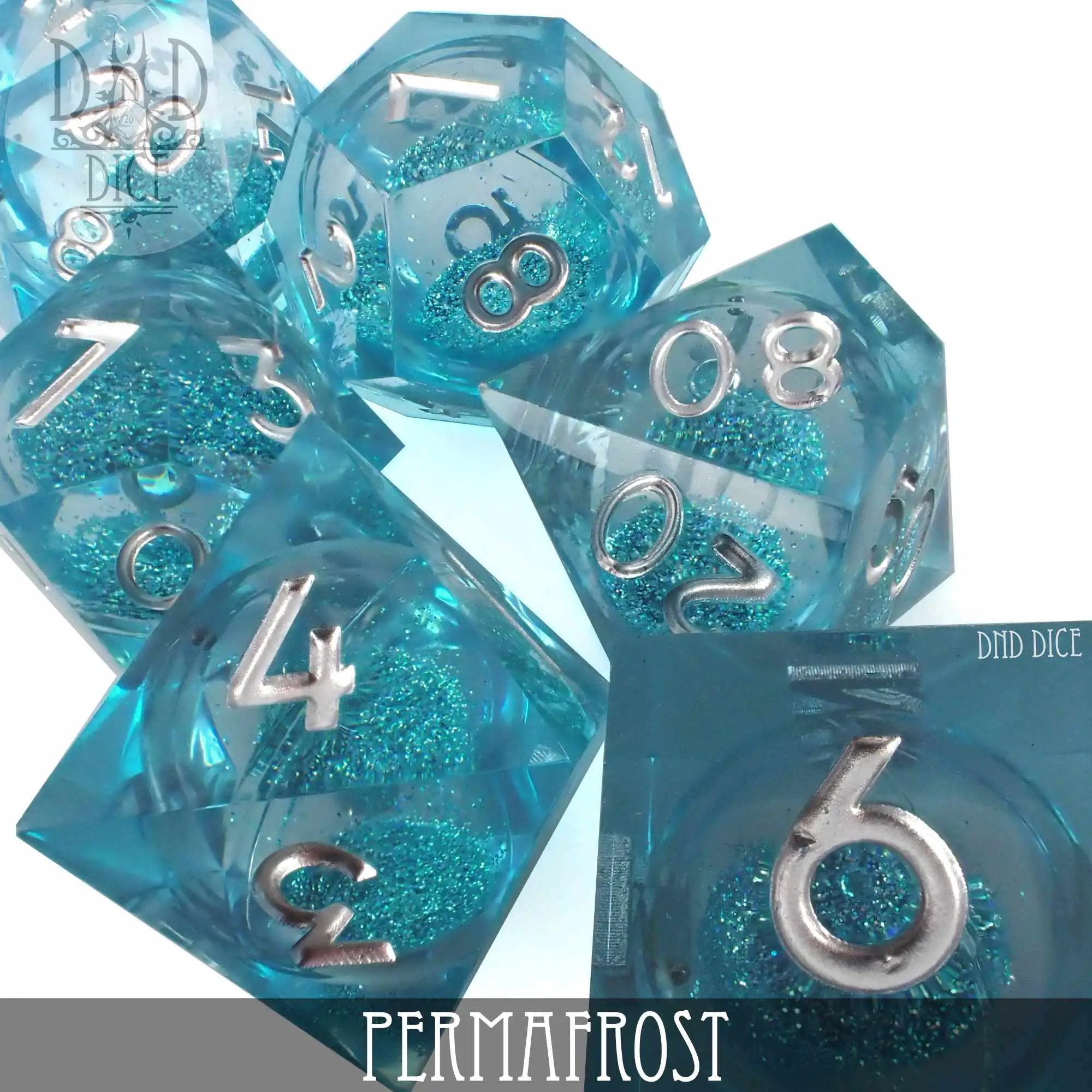 Permafrost Liquid Core Dice Set by DNDDICE.COM