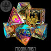 Phoenix Prism Glass Dice Set (Gift Box) by DNDDICE.COM
