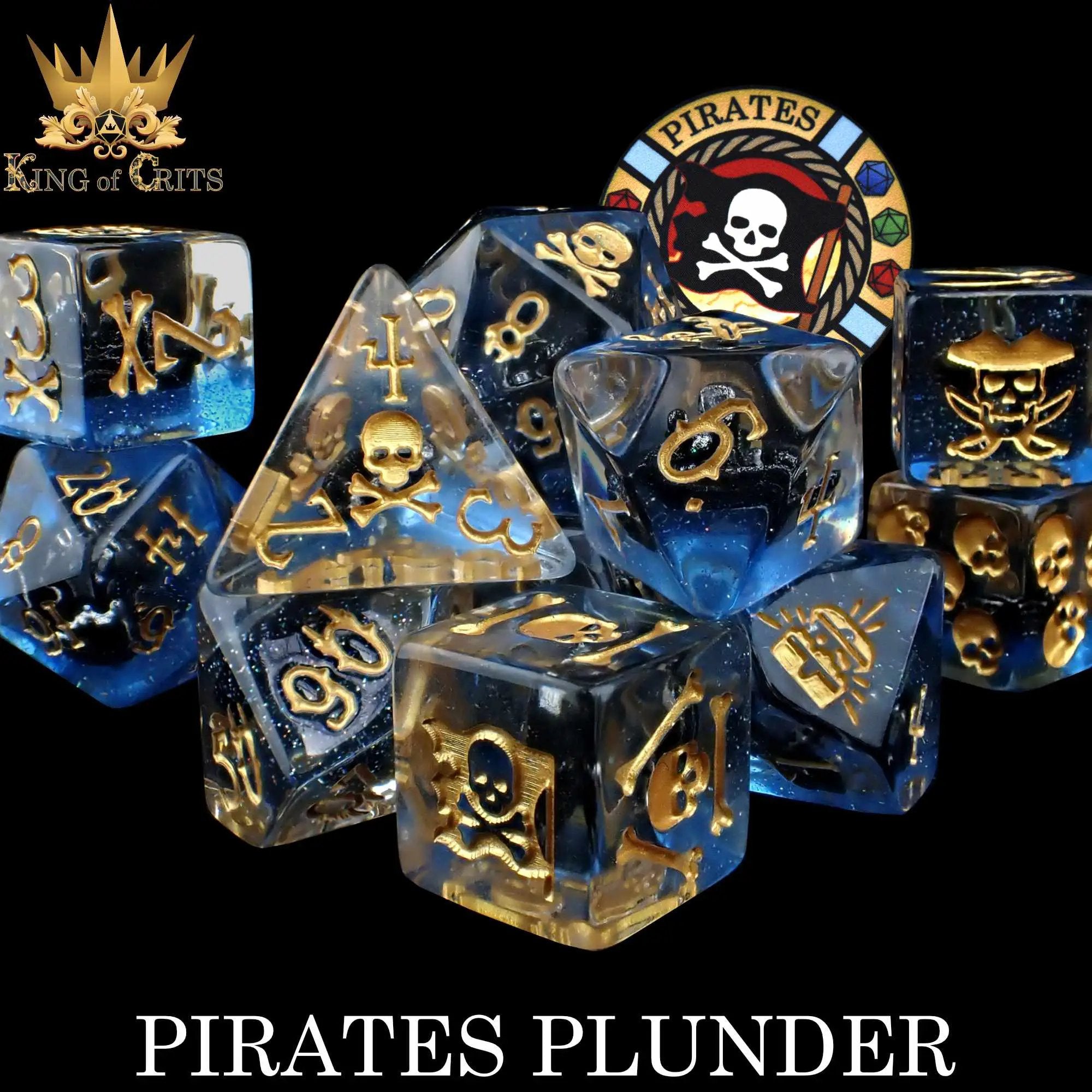 Pirates Plunder 11 Dice Set by DNDDICE.COM