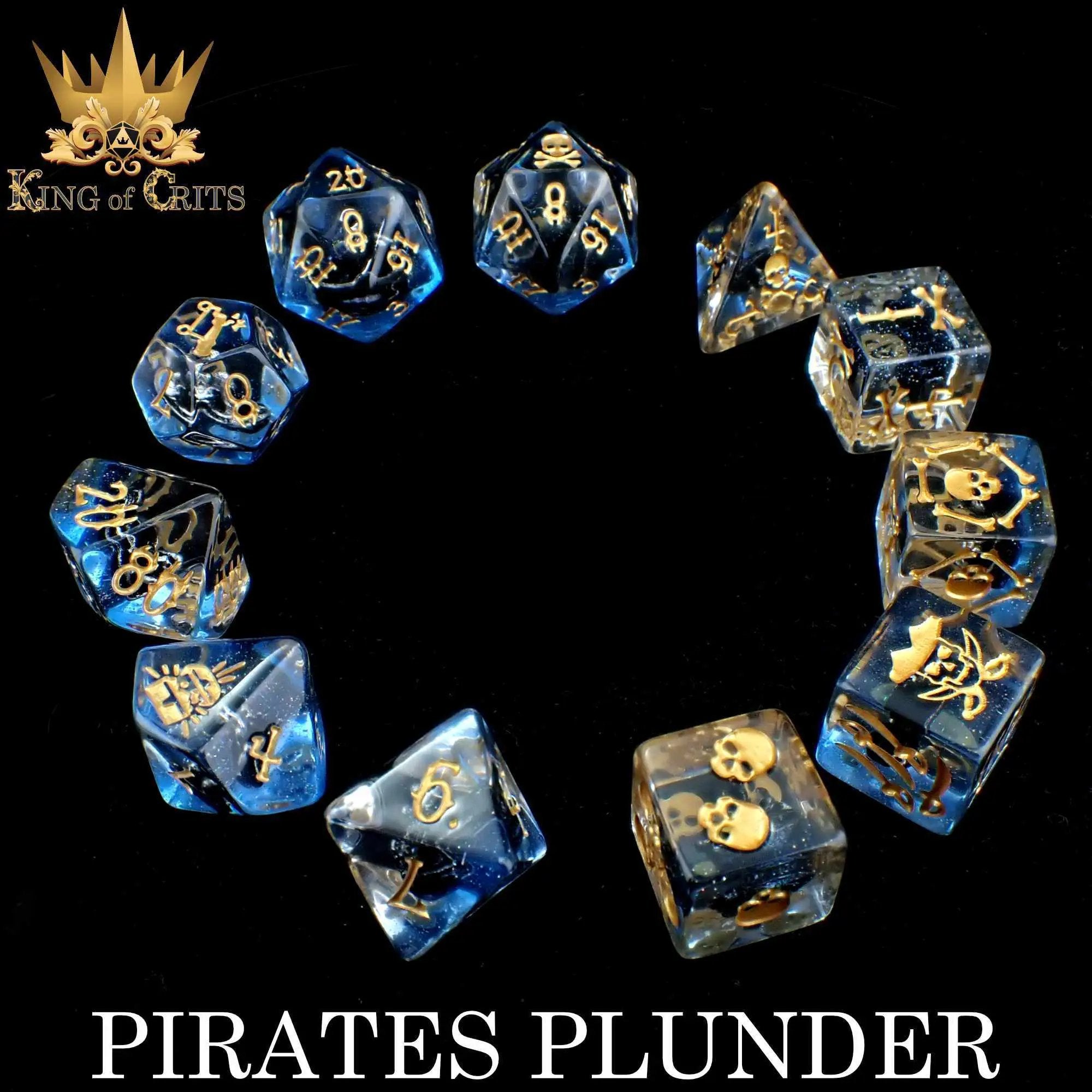 Pirates Plunder 11 Dice Set by DNDDICE.COM