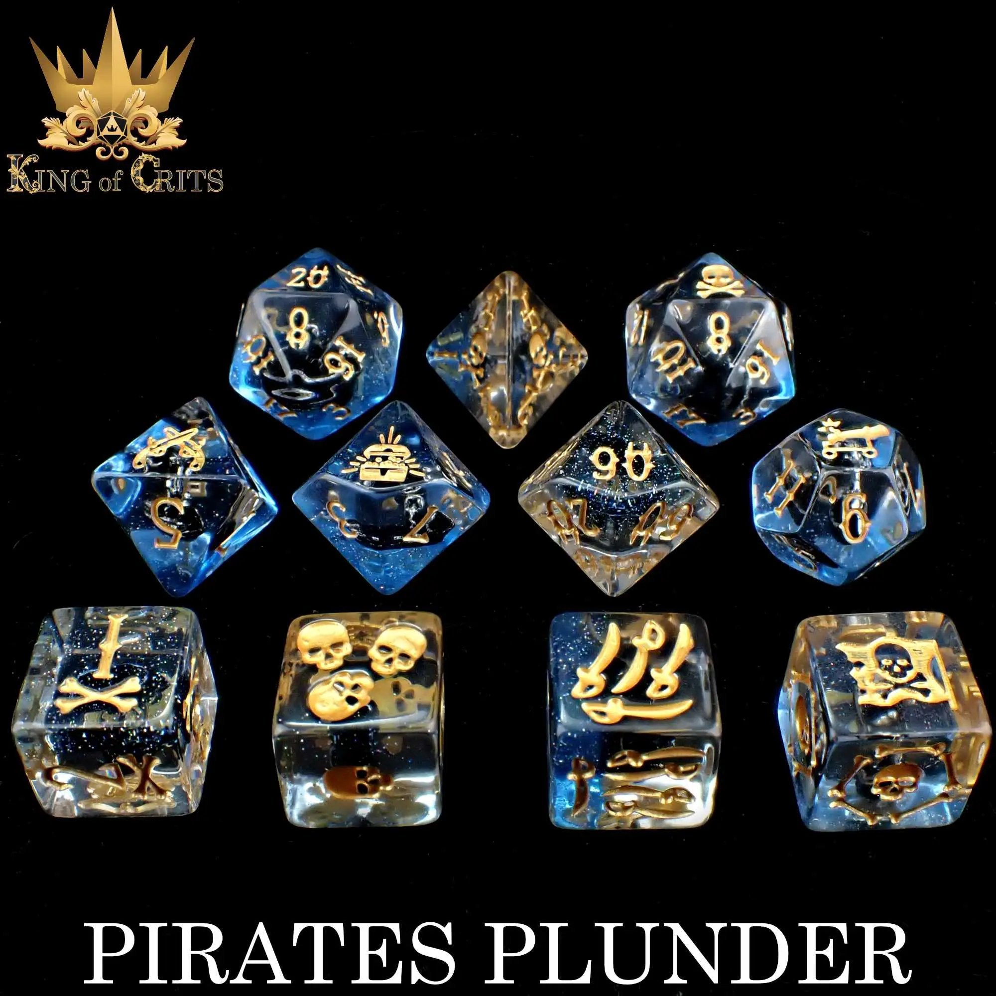 Pirates Plunder 11 Dice Set by DNDDICE.COM