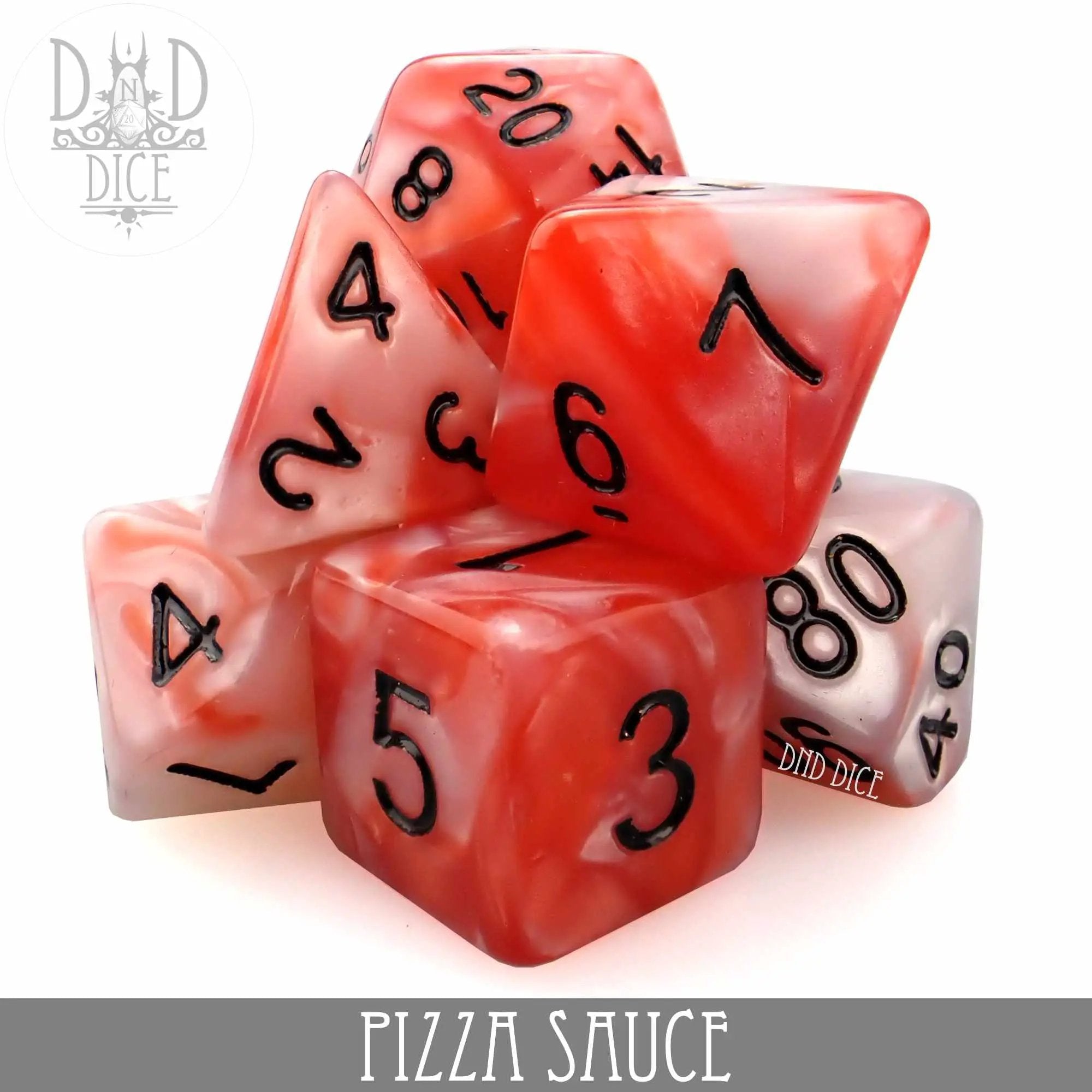 Pizza Sauce Dice Set by DNDDICE.COM