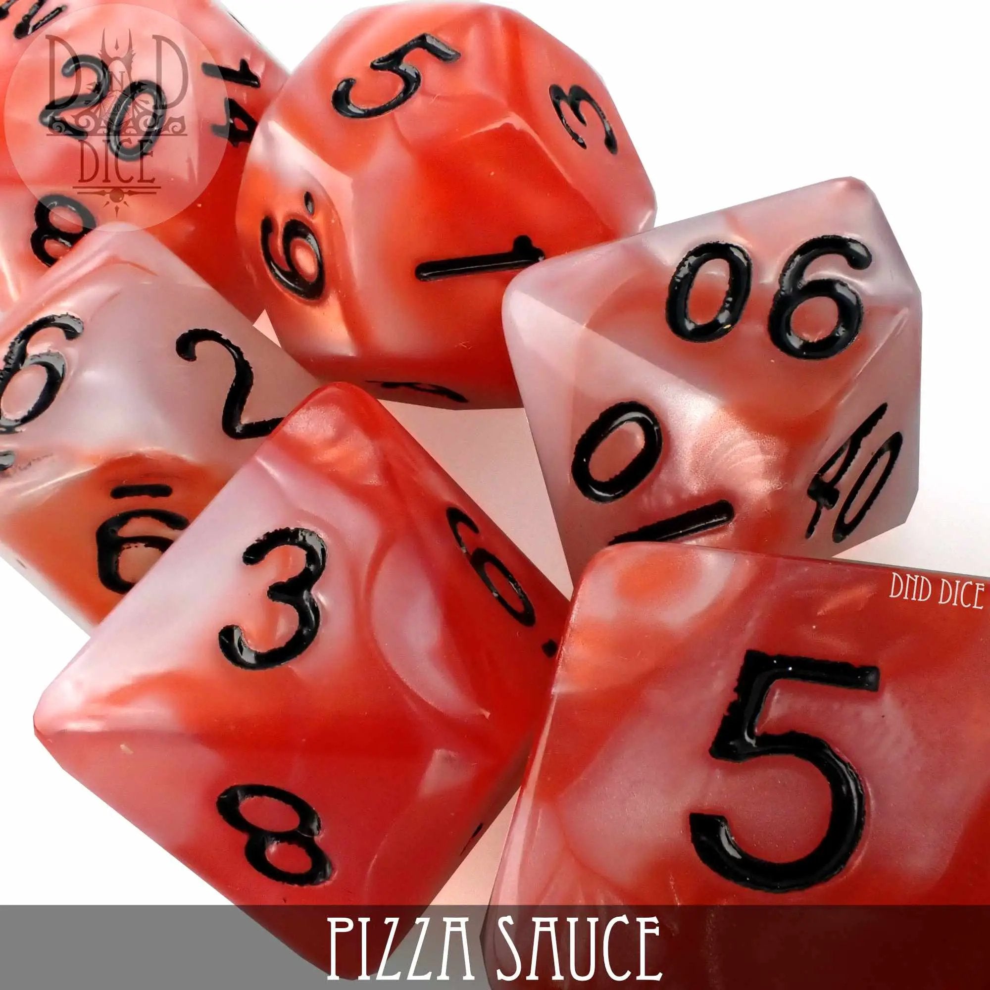 Pizza Sauce Dice Set by DNDDICE.COM