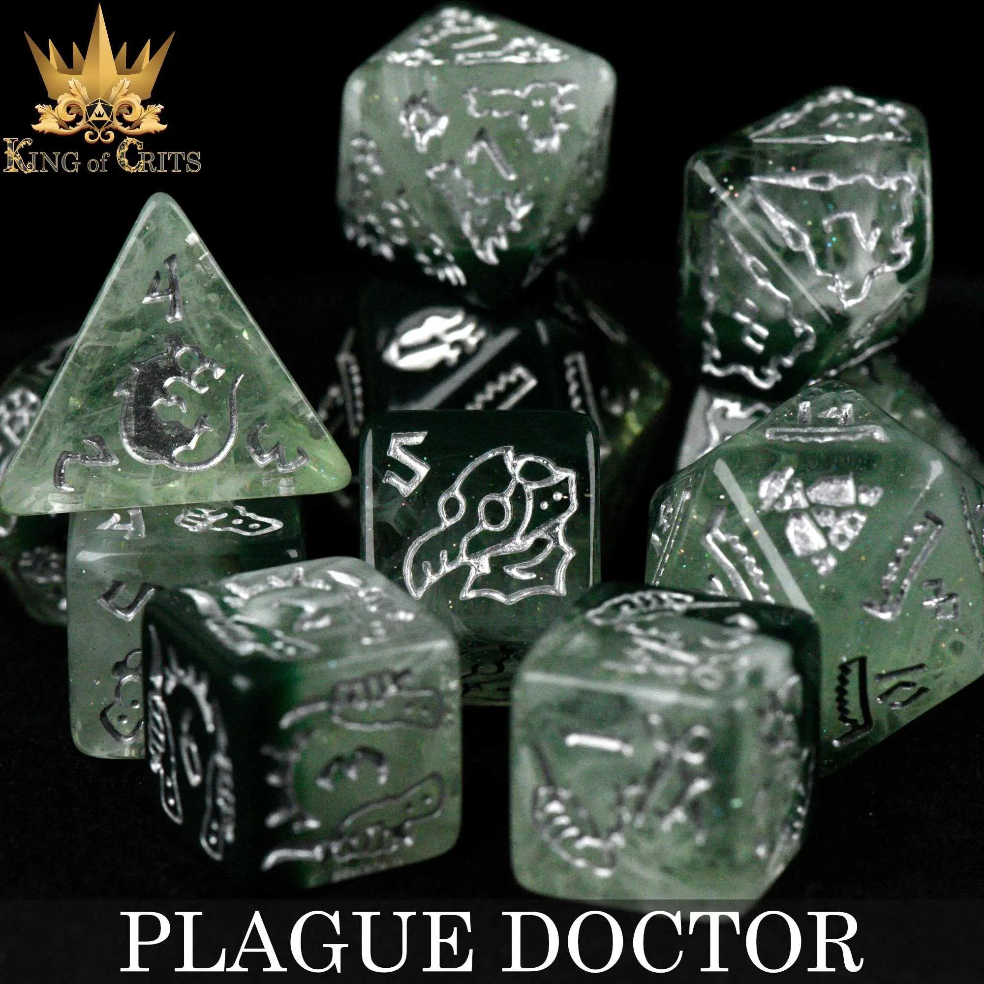 Plague Doctor 11 Dice Set by DNDDICE.COM