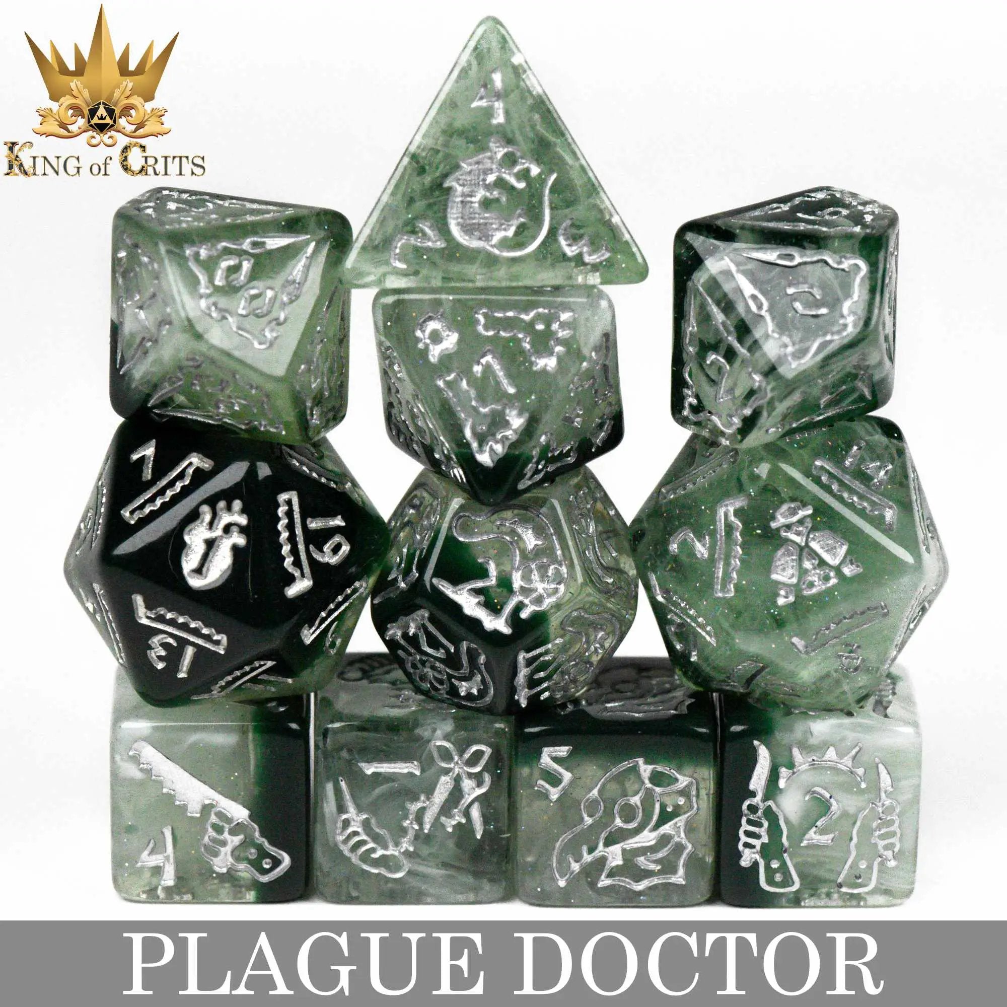 Plague Doctor 11 Dice Set by DNDDICE.COM