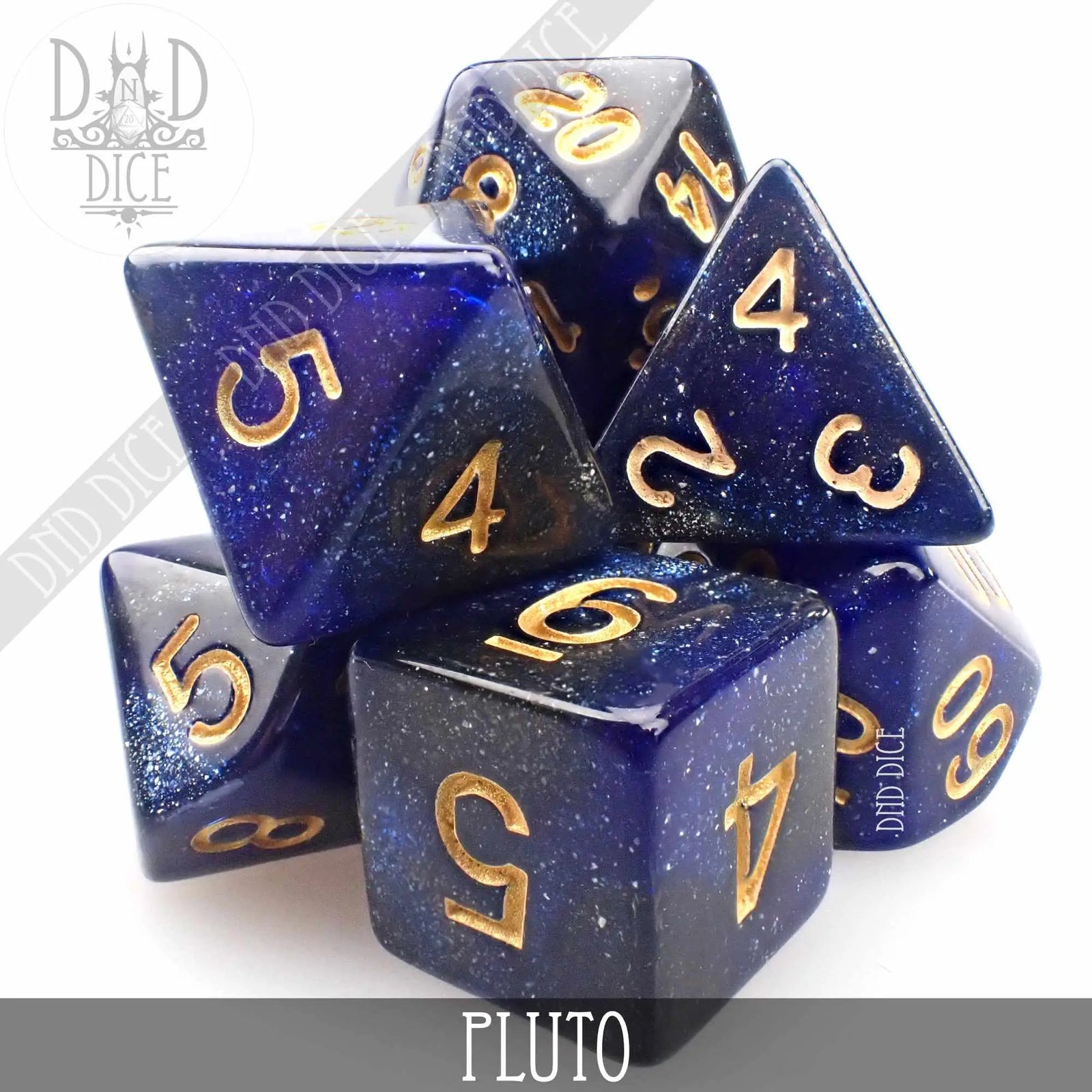 Pluto Galaxy Dice Set by DNDDICE.COM